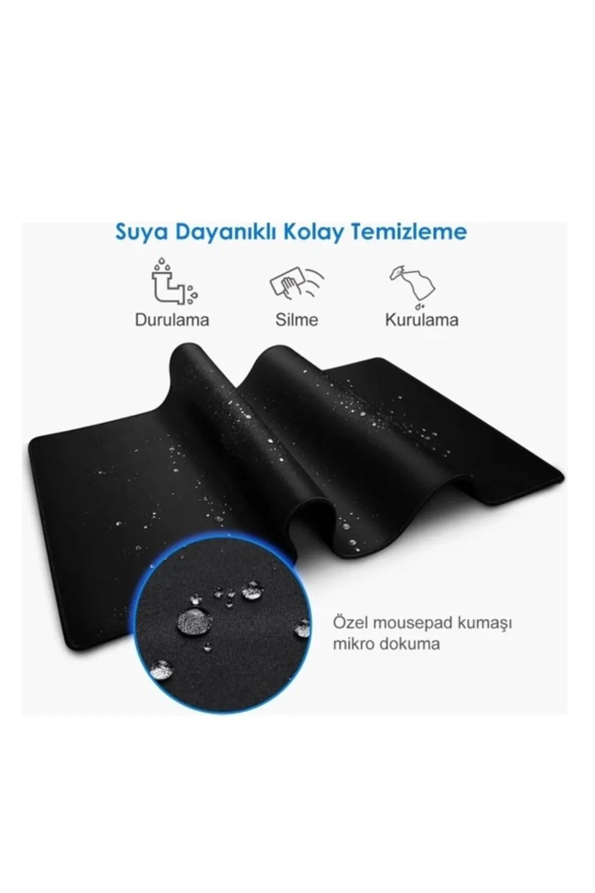 starnewstore brkx Mousepad Dikişli Siyah Kaymaz Taban 50x100 Cm gextr 968593