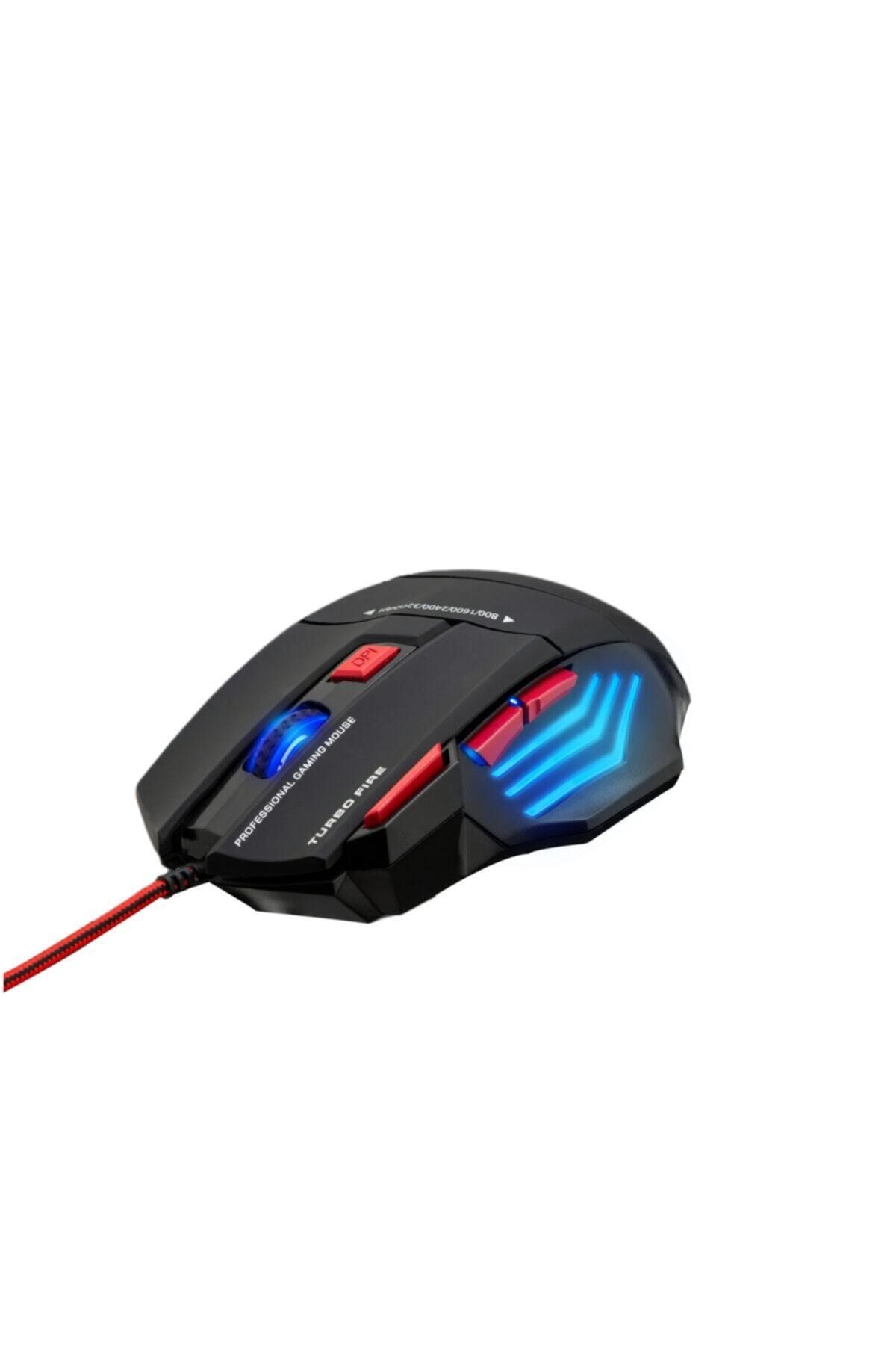 Polosu Bs08 Gaming Mouse + Mouse Pad Kırmızı