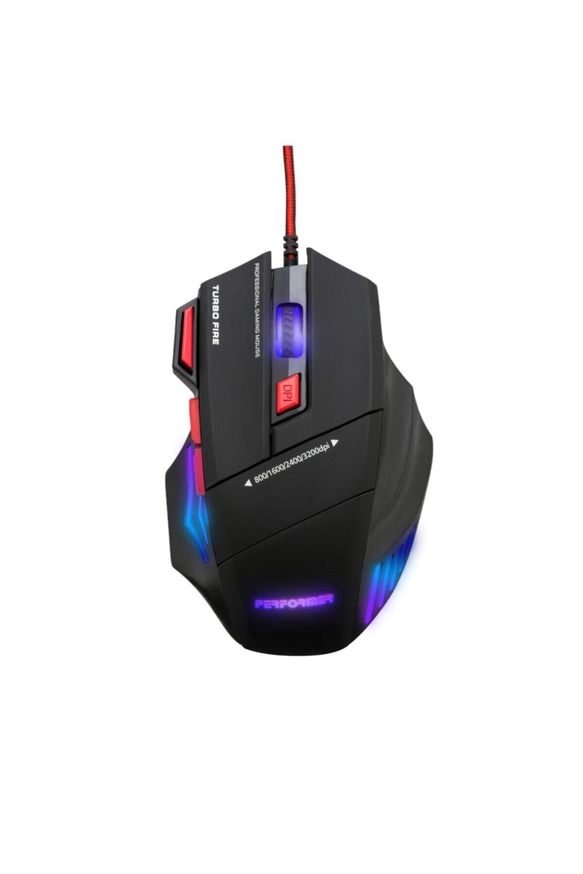 Polosu Bs08 Gaming Mouse + Mouse Pad Kırmızı