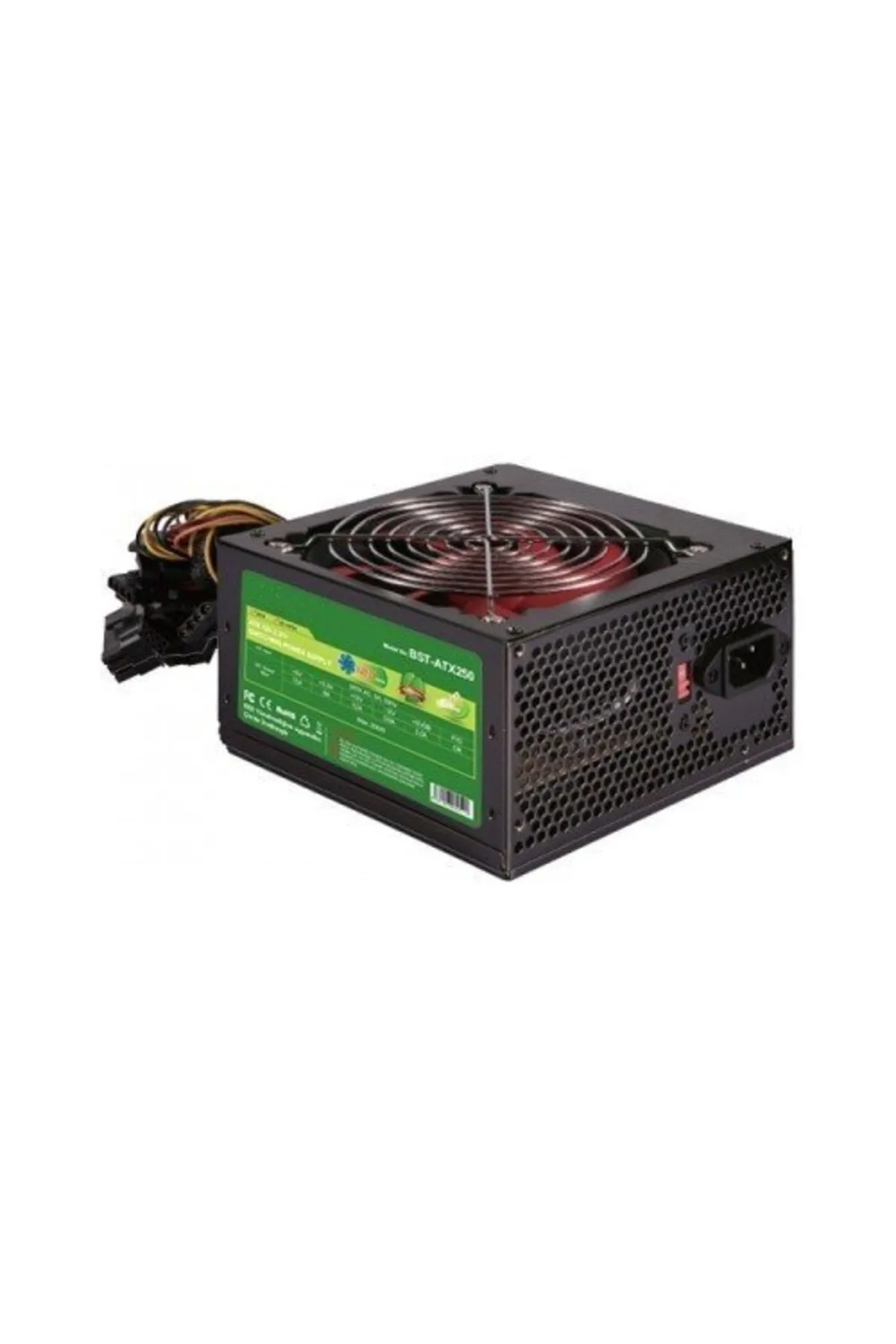 Genel Markalar Bst-Atx250R 250W, Ppfc 12Cm Kırmızı Fanlı Atx Psu Retail Box Power Supply