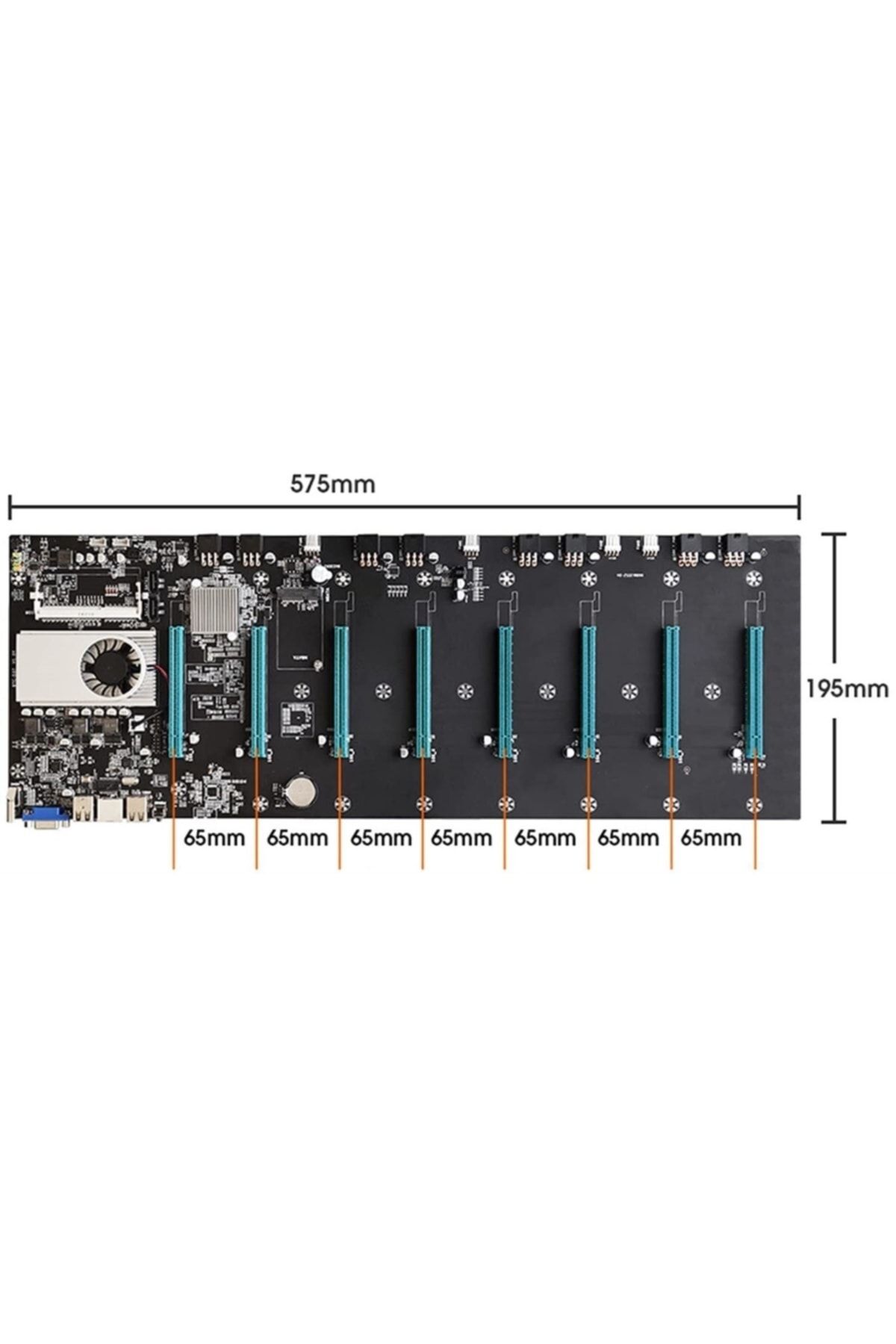 Genel Markalar Btc-s37 Anakart Mining Için 8 Pcı-e 16x Uyumlu Fanlı Işlemcili Anakart