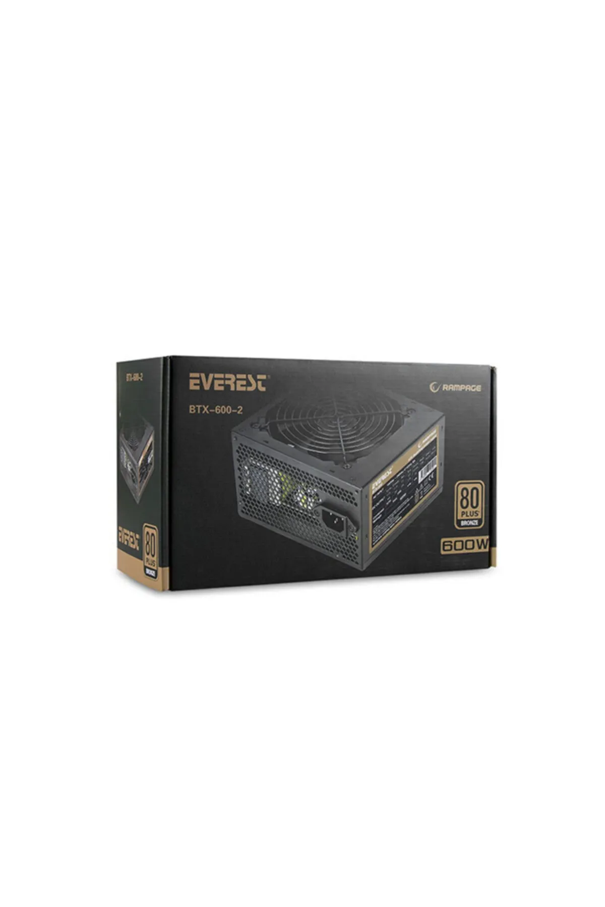 Everest Btx-600-2 600w 80 Plus Bronze Aktif Pfc 12cm Fan Gaming Power Supply