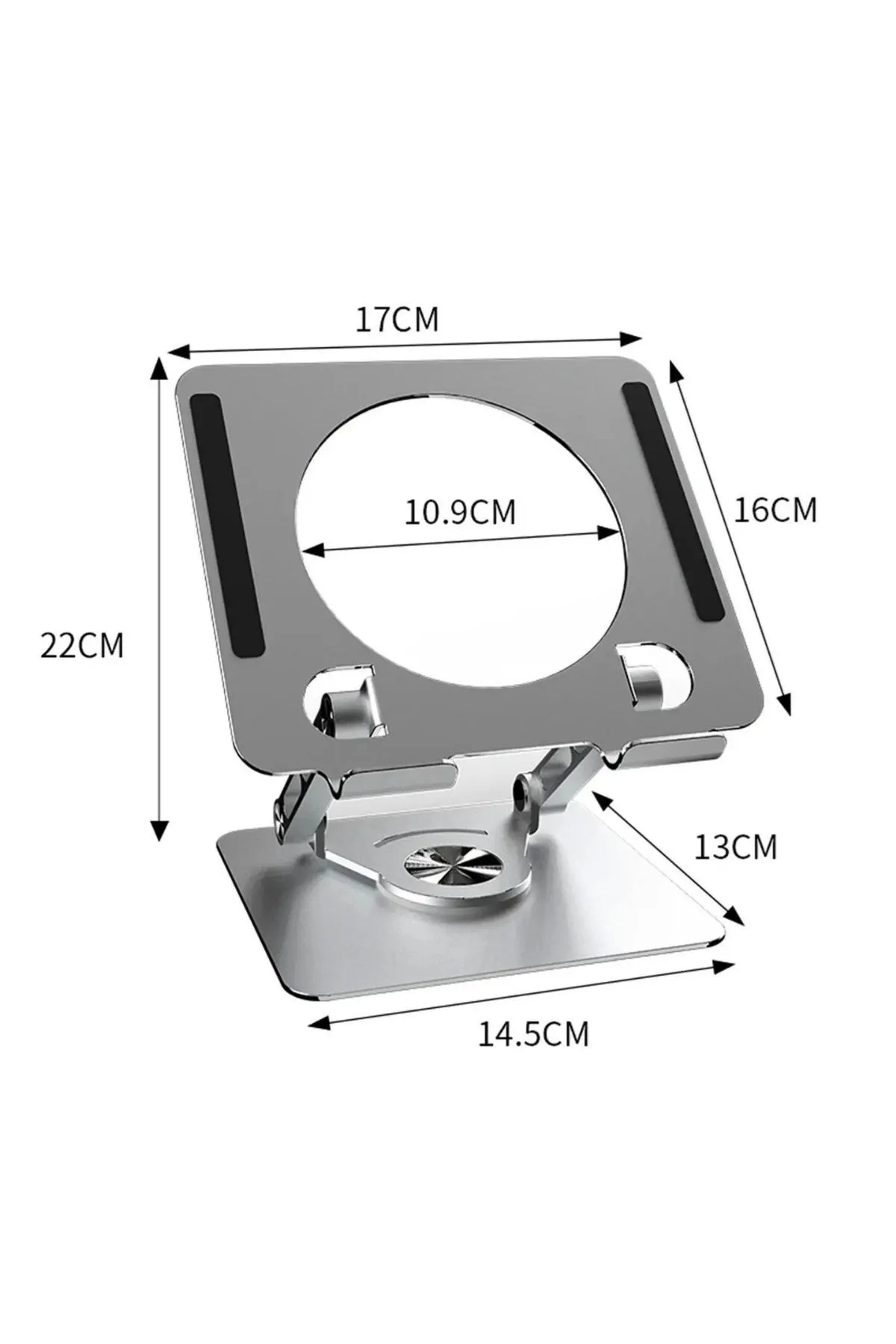 Genel Markalar Buffer® 360 Derece Dönebilen Yükseltilmiş Masaüstü Ayarlanabilir Metal Tablet Standı