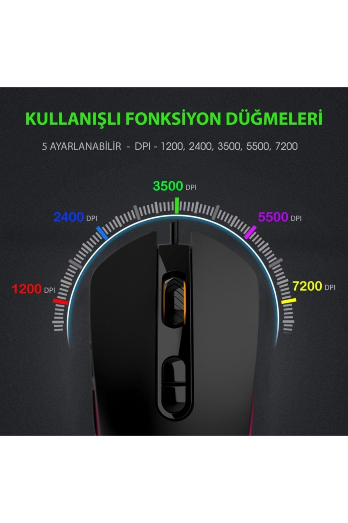 Lucatech Butterfly Gx910 Kablolu Rgb Optik Oyuncu Mouse 7200 Dpı