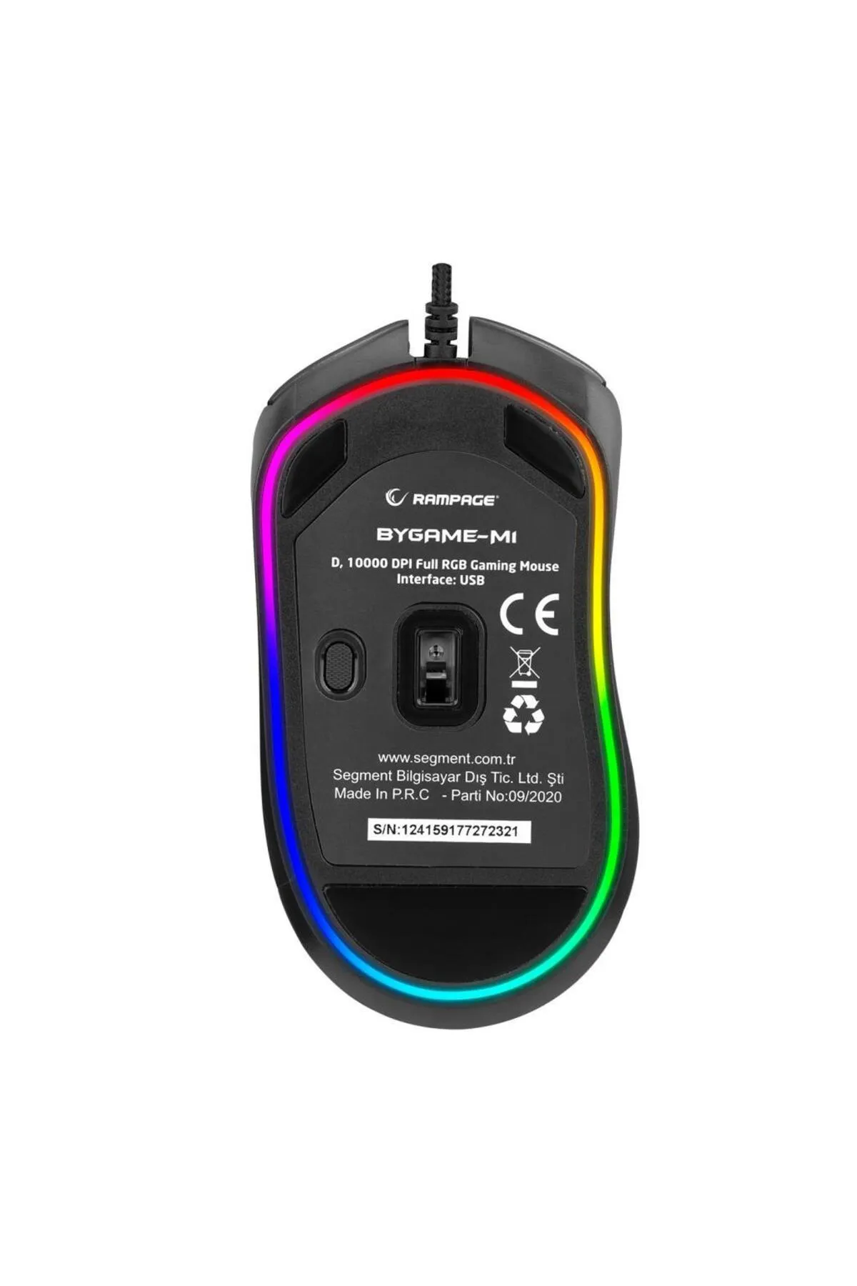 Rampage Bygame-m1 Full Rgb Işıklı 10000dpi 7 Tuşlu Profesyonel Gaming Oyuncu Mouse