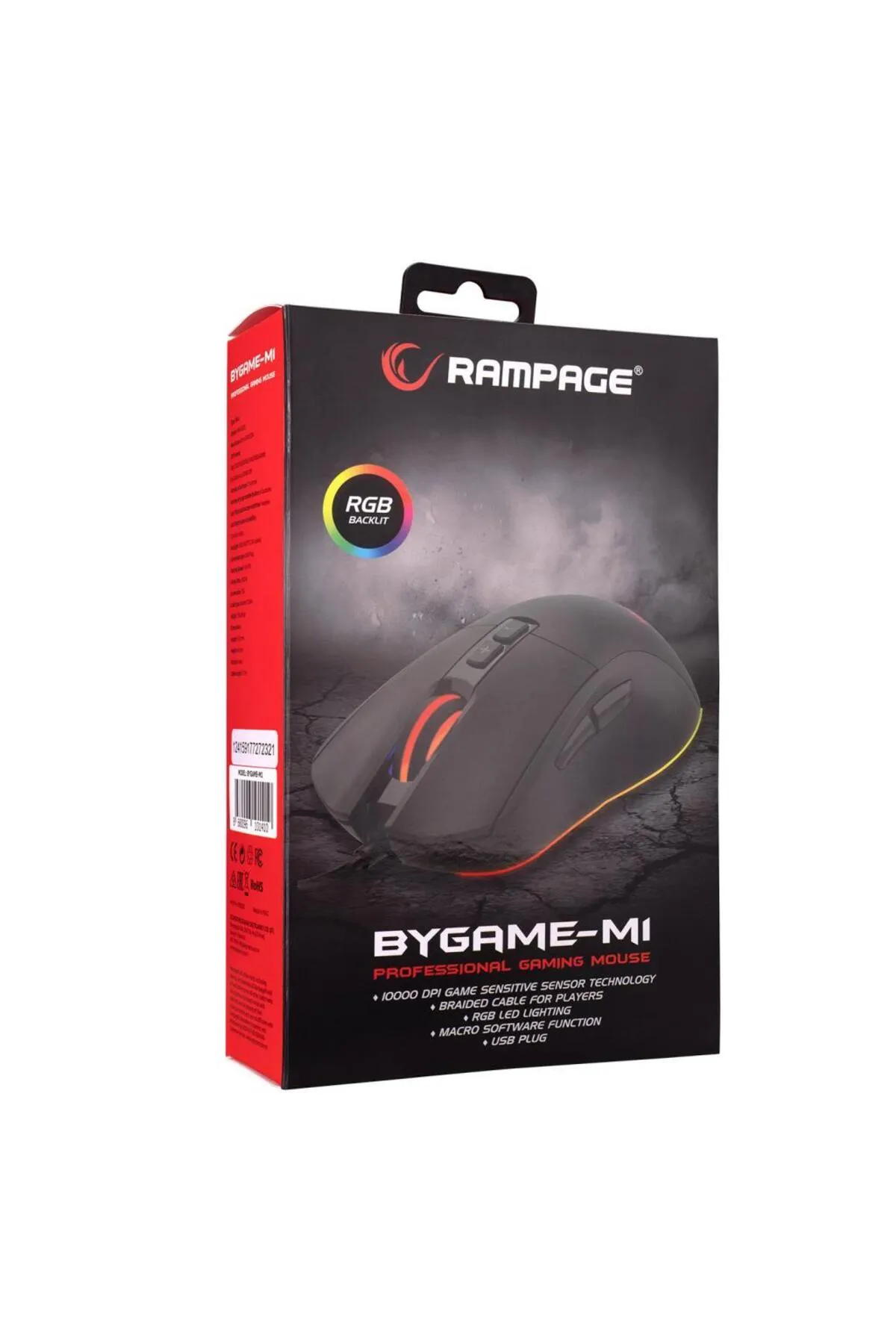 Rampage Bygame-m1 Full Rgb Işıklı 10000dpi 7 Tuşlu Profesyonel Gaming Oyuncu Mouse