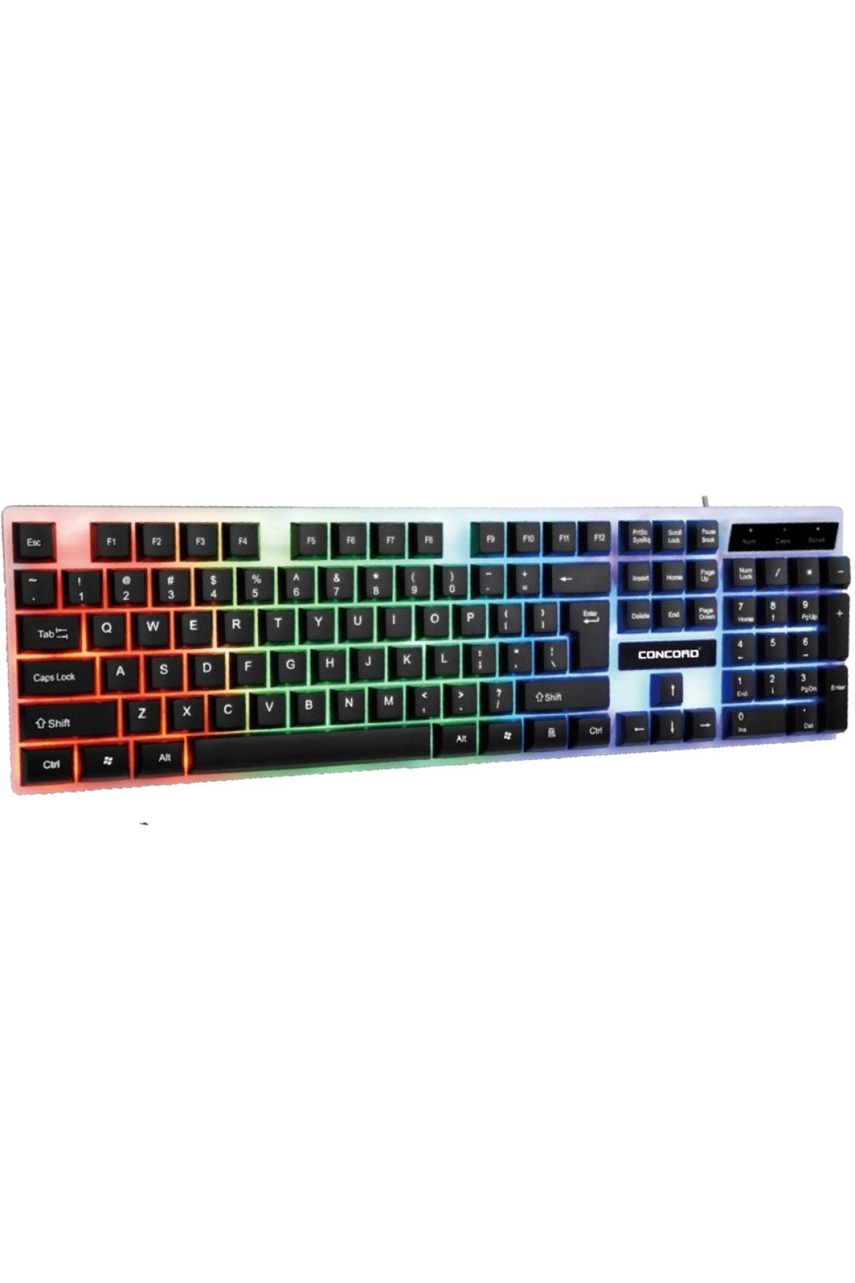 Concord C-59 Gökkuşağı Nefes Efektli Aydınlatma Gaming Oyuncu Klavye Q TR