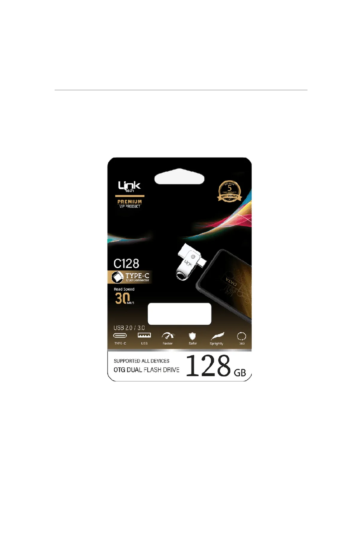 LinkTech C128 Premium Dual 128gb Type-c Otg Usb Bellek - Usb Flash Drive