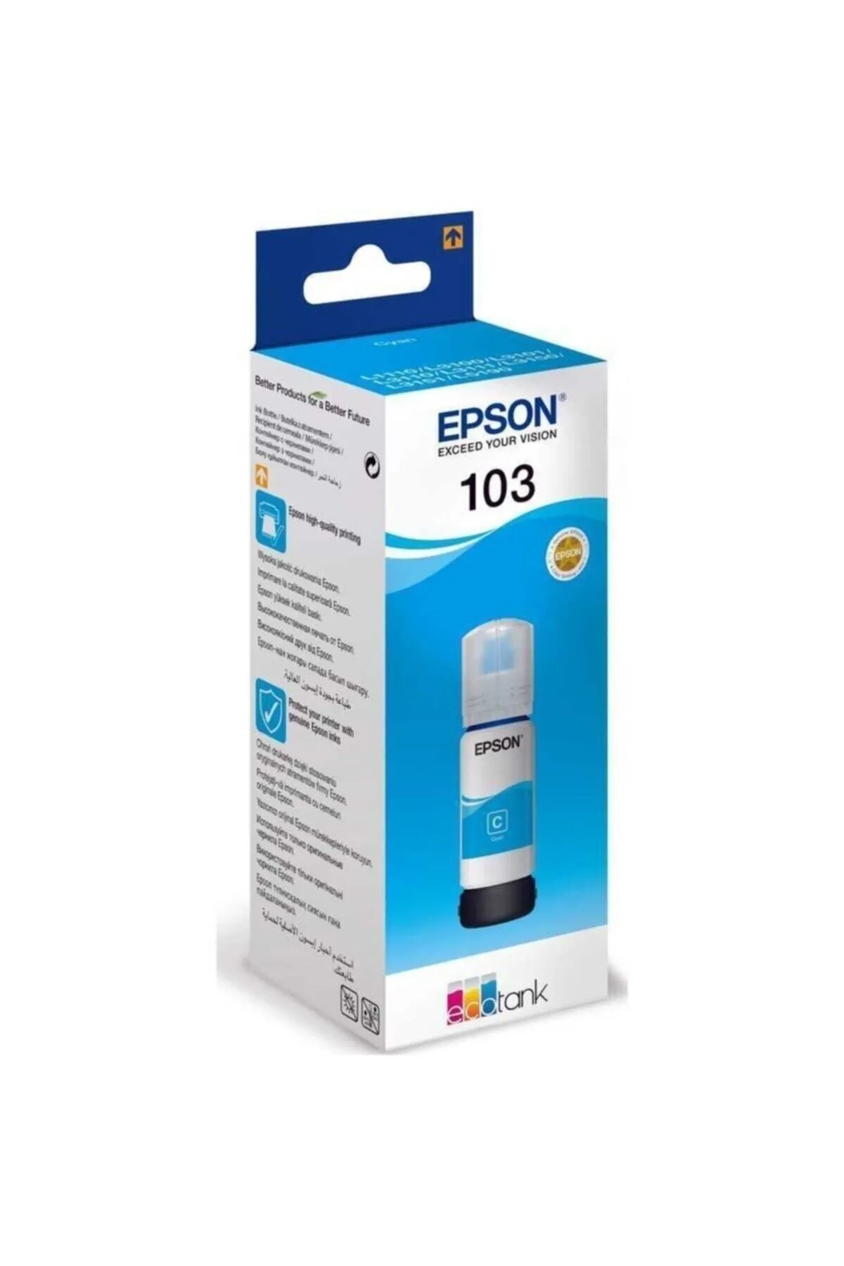 Epson C13t00s24a Eco Tank Mürekkep 103 Cyan