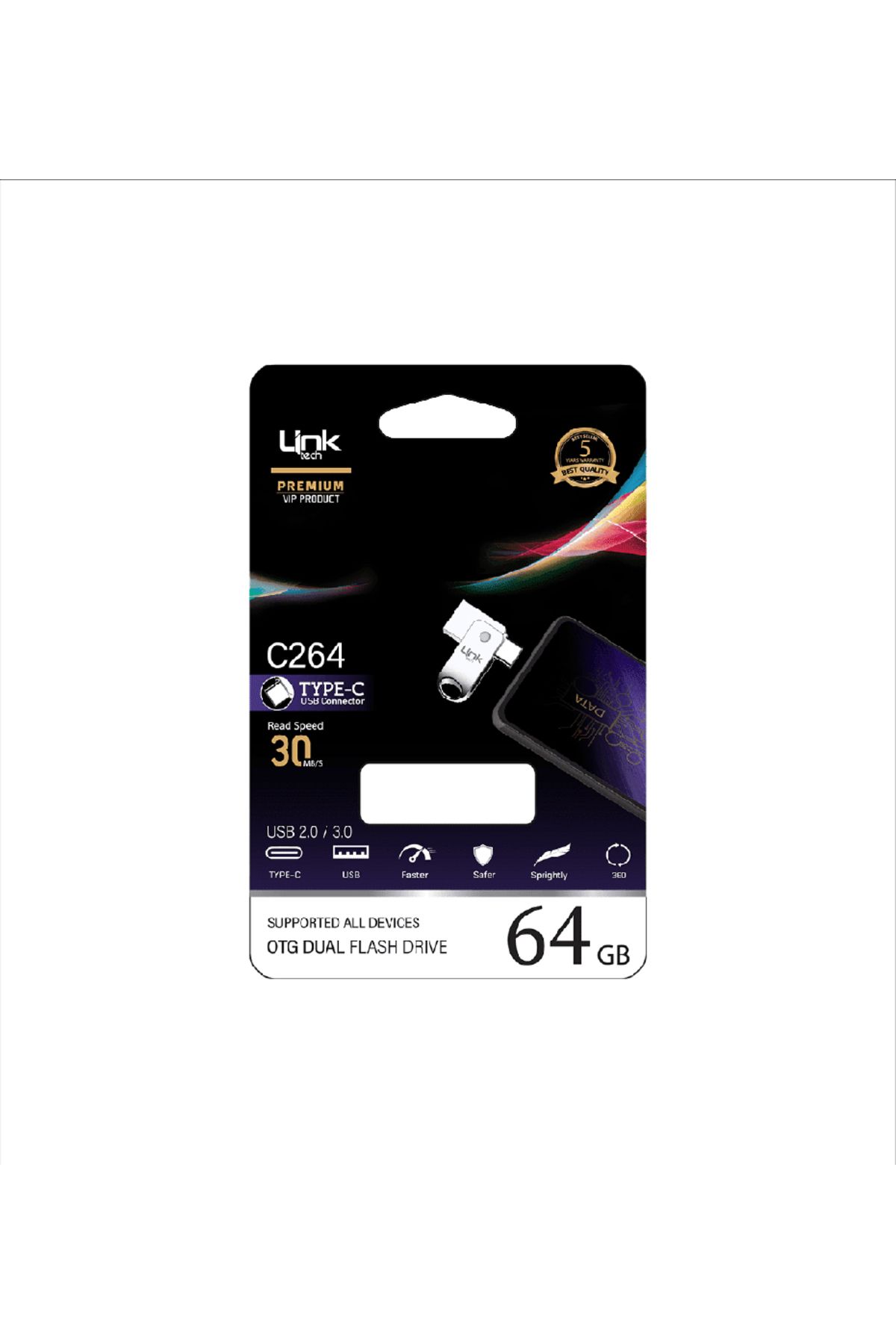 LinkTech C264 Premium Dual 64gb Type-c Otg Usb Bellek - Usb Flash Drive