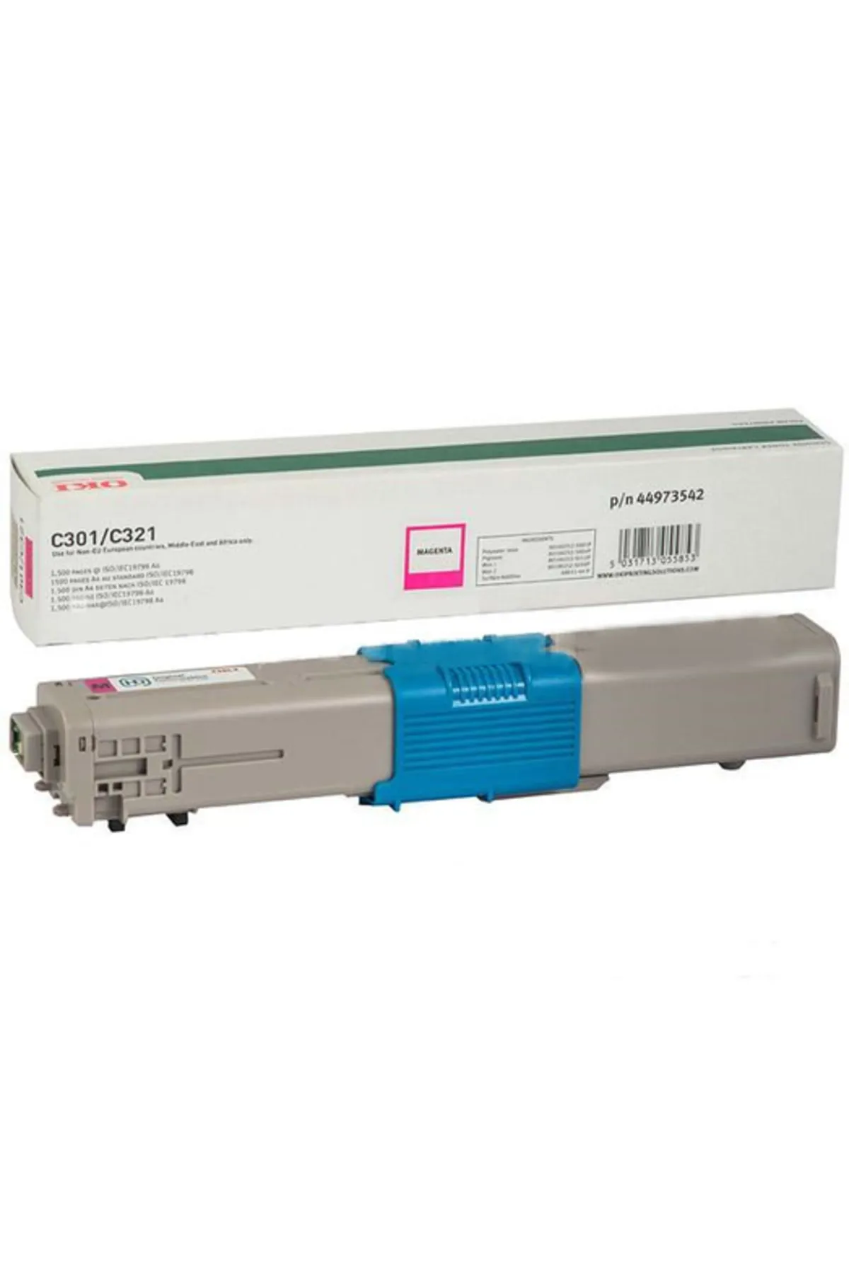 OKI C301/c321 Kırmızı Orjinal Toner 44973542 ( 1.500 Sayfa )