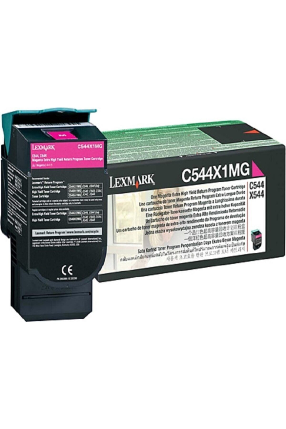 Lexmark c544 C544x1mg Kırmızı Orijinal Toner c544n