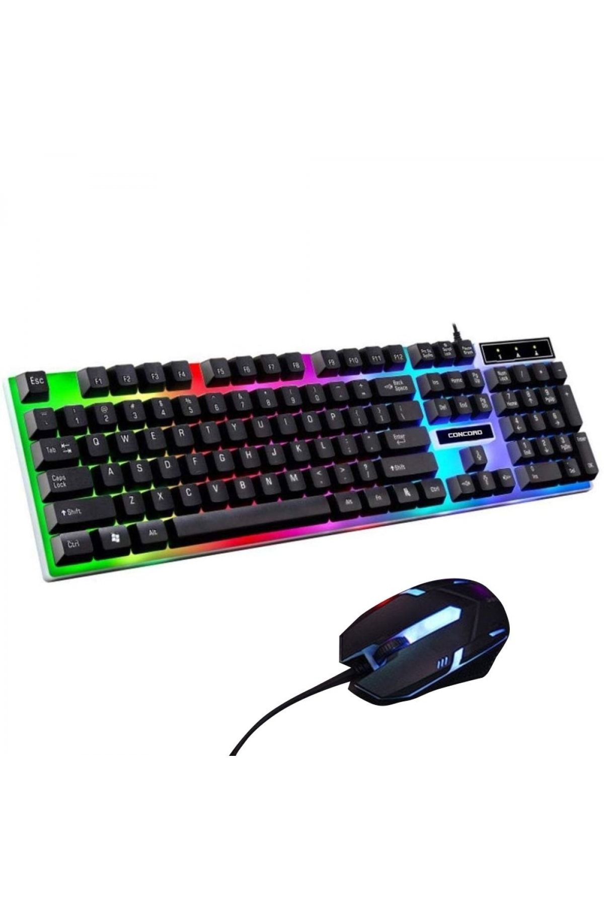 Concord C56 Led Işıklı Gamıng Kablolu Klavye Mouse Set