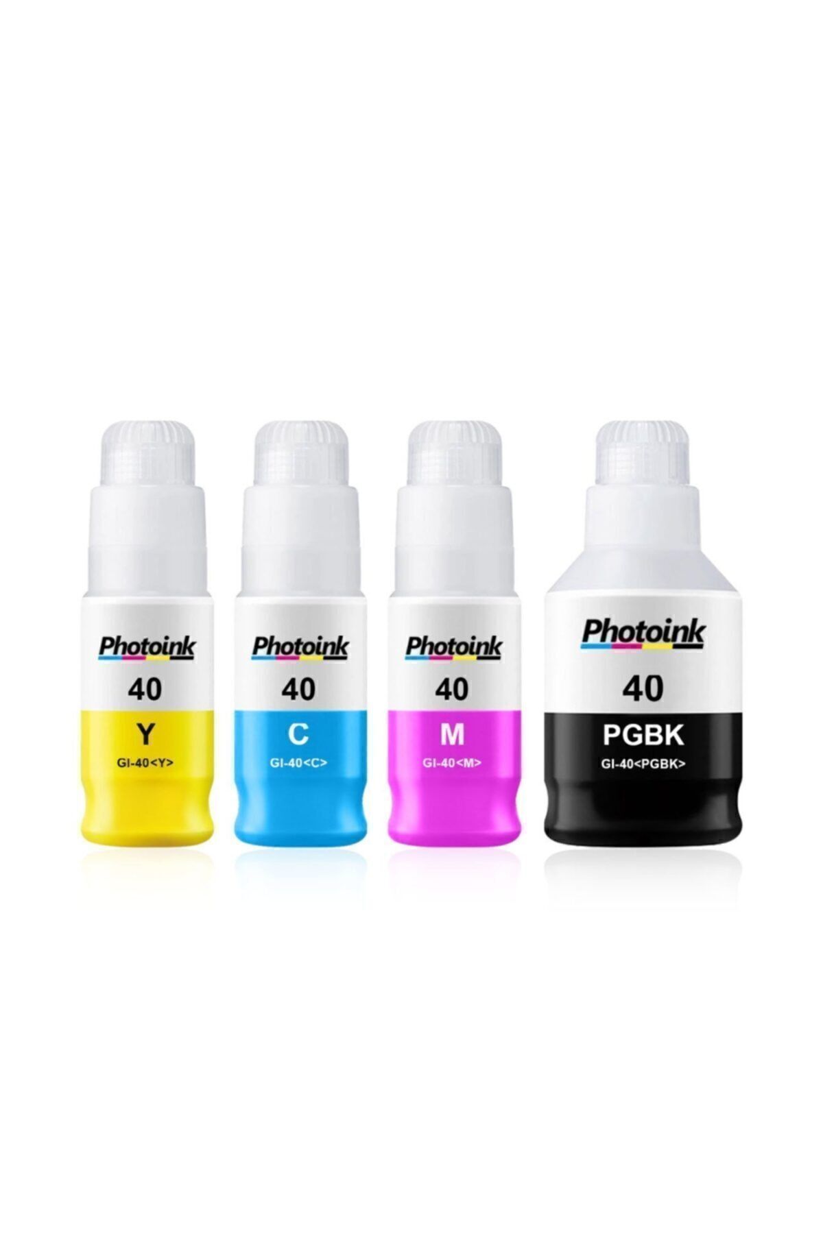 PHOTOINK Canon Gı-40 G1420 G2420 G2460 G3420 G3460 Uyumlu Photoink 1 Set 4 Renk Mürekkep