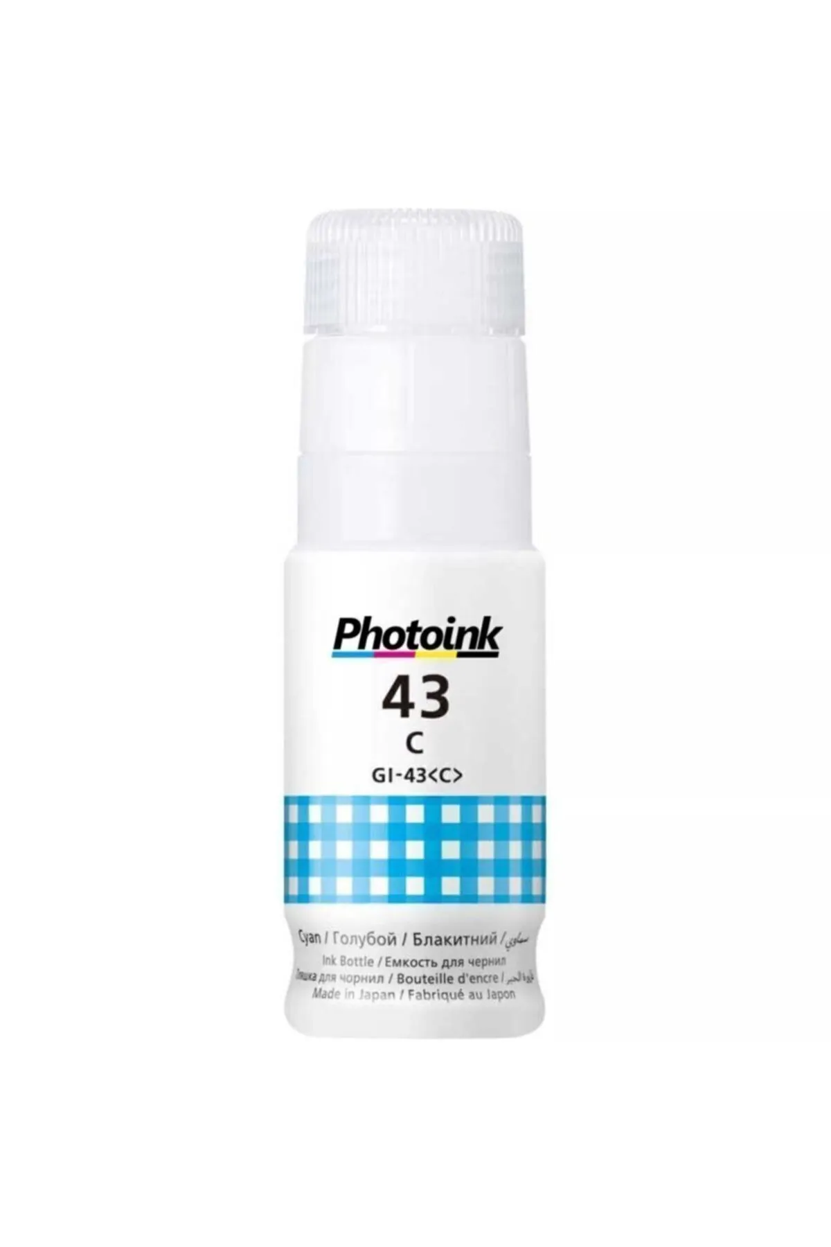 PHOTOINK PLUS Canon Gı-43c Mavi Şişe Mürekkep G540-g640