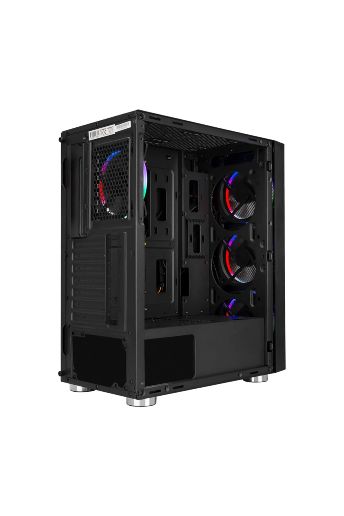 Rampage Carısma 4x Rainbow Fan Gaming Oyuncu Bilgisayar Kasası + 600w 80 Plus Bronze Power Supply