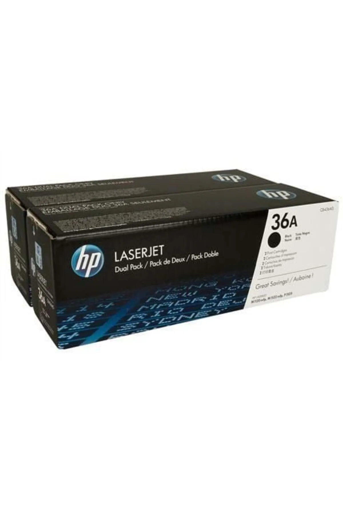 HP CB436AD (36A) Siyah Black  Toner İkili Paket M1120 / M1522