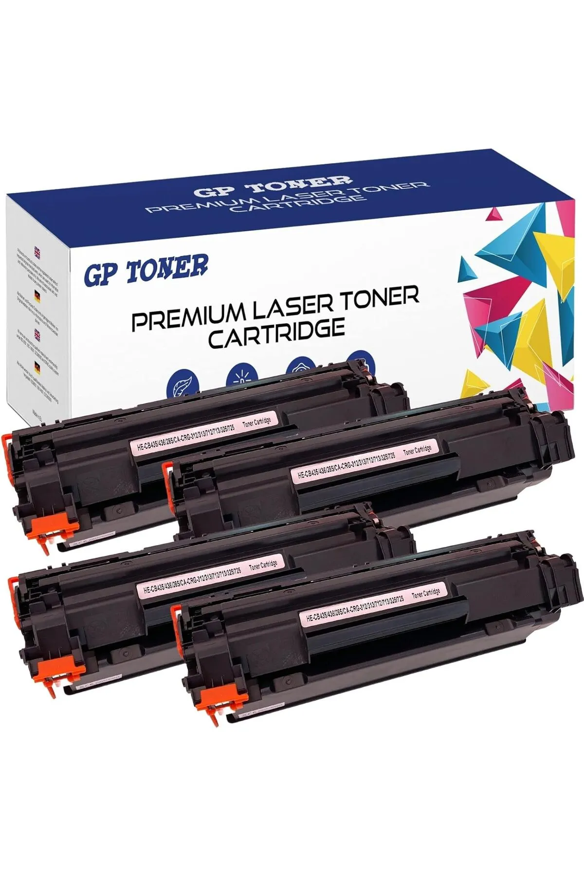 HP -CE285A/CB435A/CB436A/CE278A CANON-CRG725/712/713/728 (2K) MONO TONER 4ADET