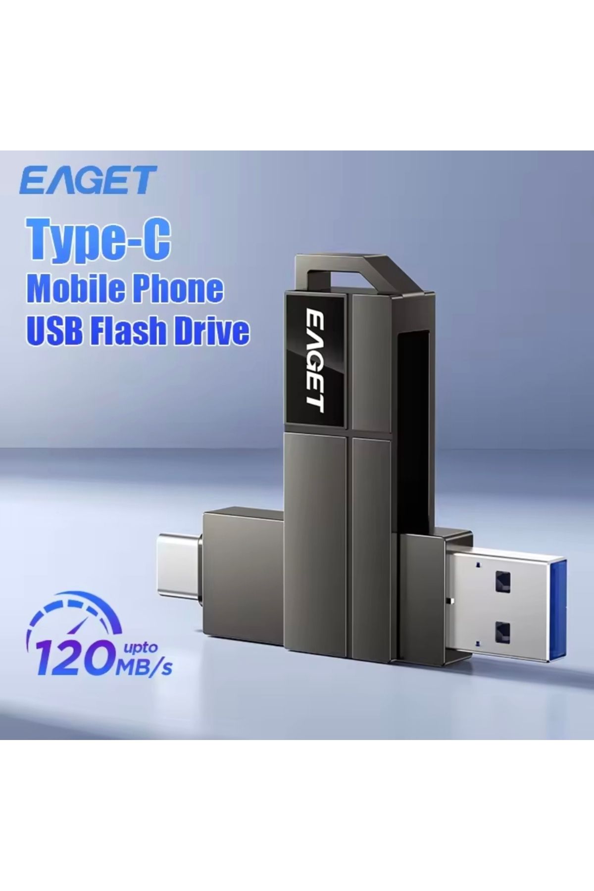 Eaget Cf33  256gb.type-c Ve Usb 3.2 Type-c Girişli Tüm Cihazlara İphone 15/16 Serisine Uygun Yüksek Hızlı