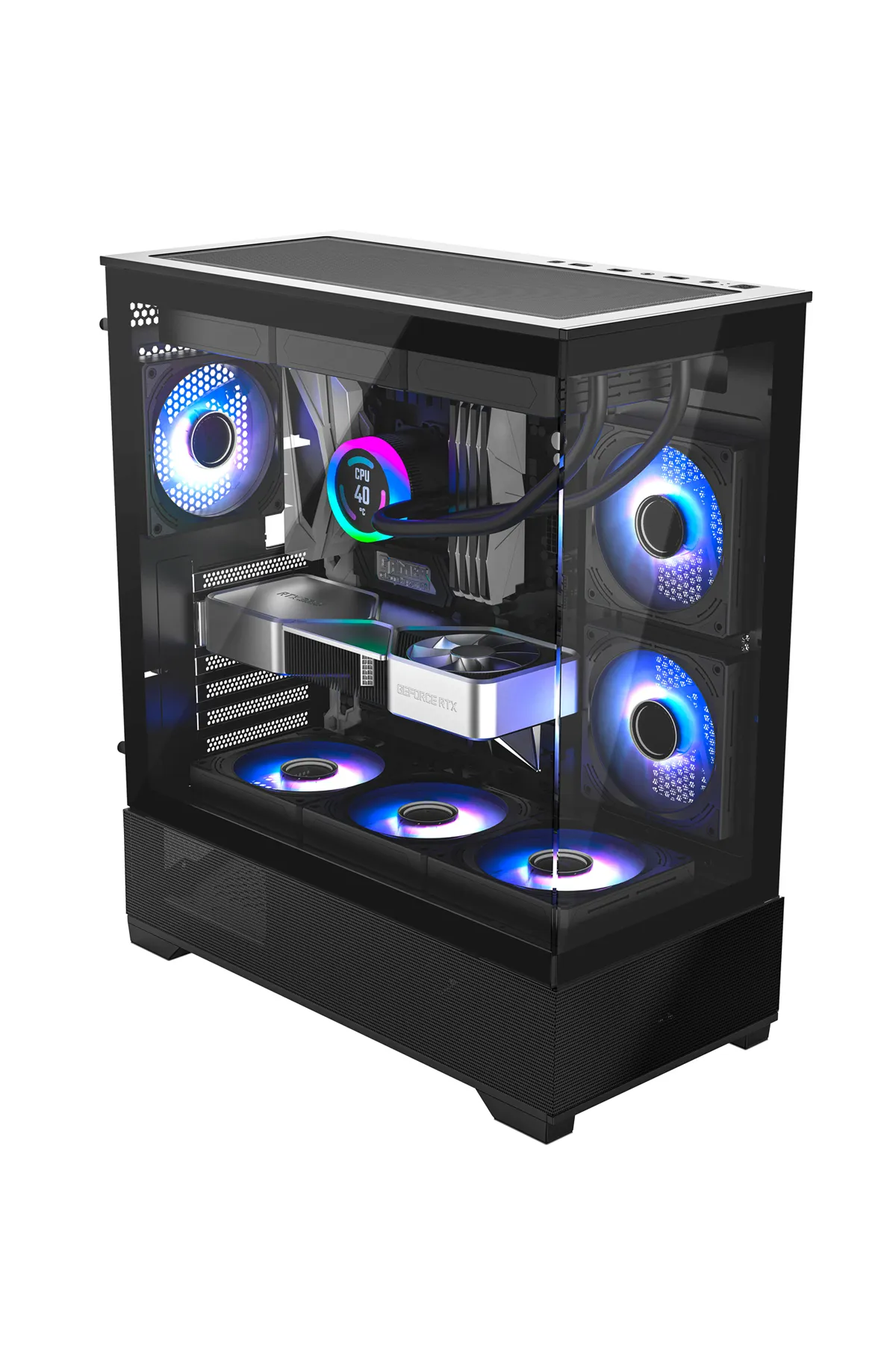 Havit CF925 Tamperli Cam Gaming Oyuncu Kasası Siyah - 3 RGB Fanlı, Kumandalı, ITX/M-ATX/ATX/E-ATX Uyumlu