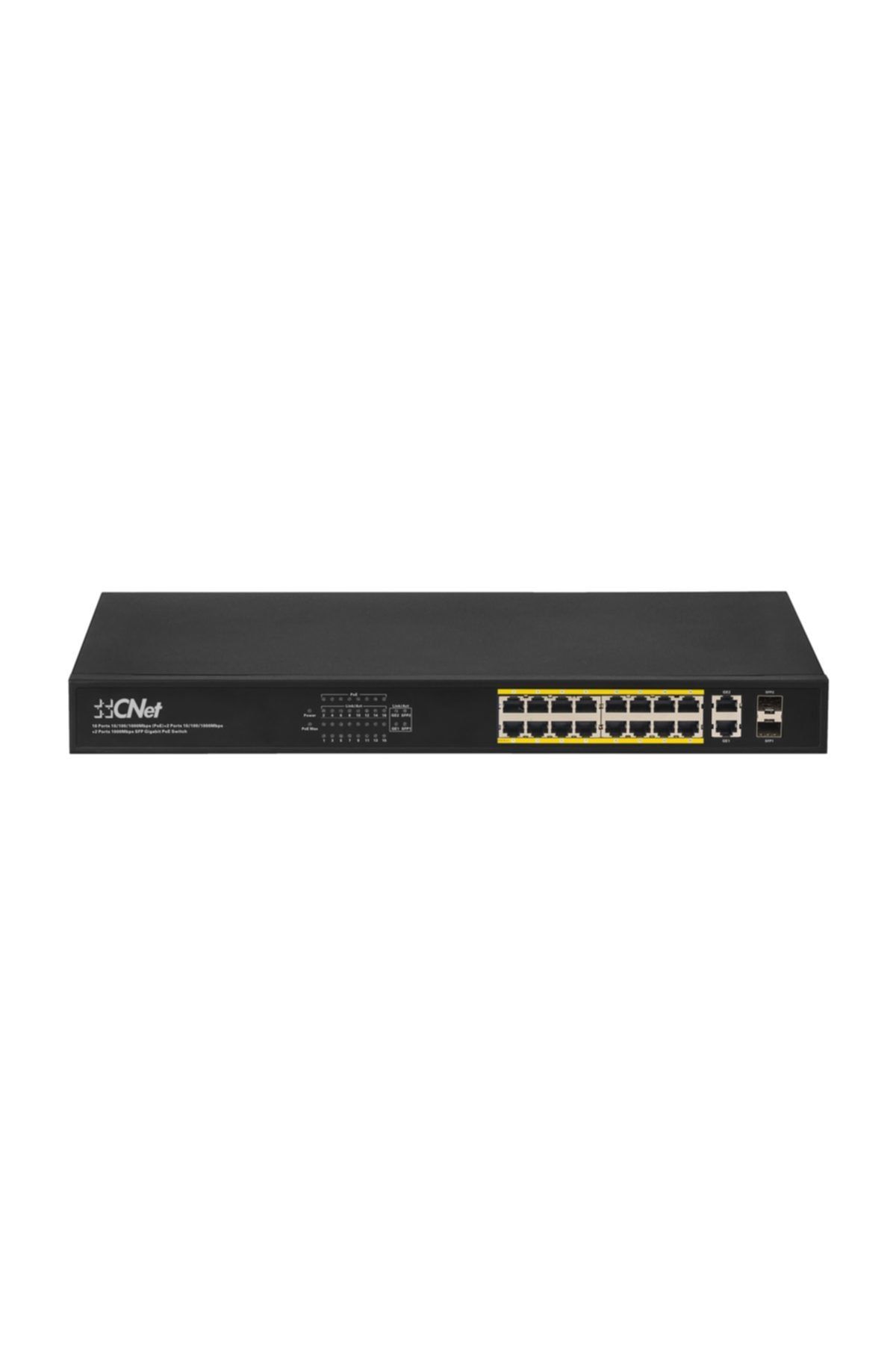 CNet Cgs-1622sp 16 Port 10/100/1000  16 Port Poe 2 Port Uplınk +2 Sfp 250w Yonetılemez Rack Mount Swıtch