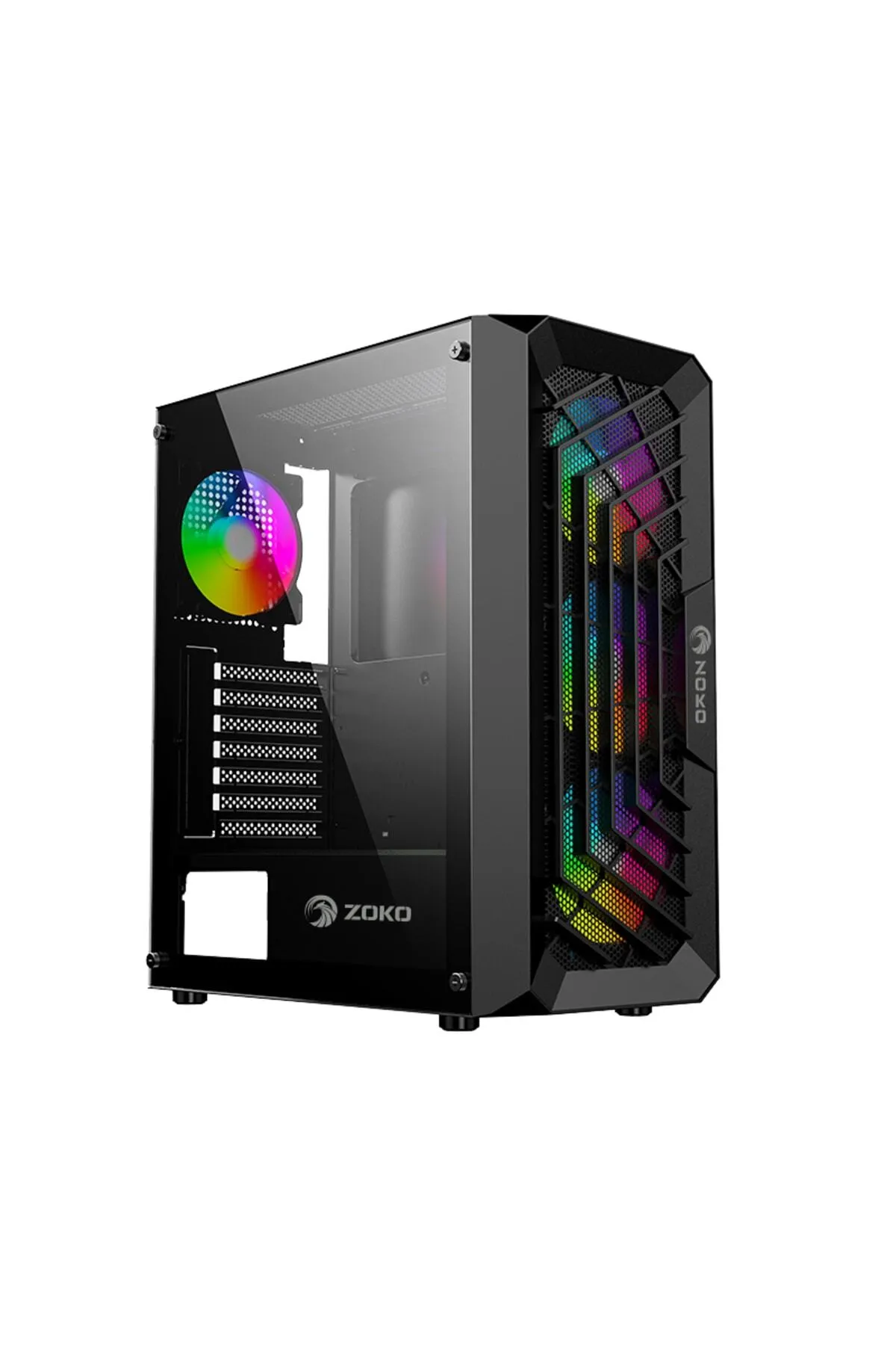 Zoko Chiko 4x12 CM ARGB Fan Mesh Panel Temper Camlı Gaming Kasa