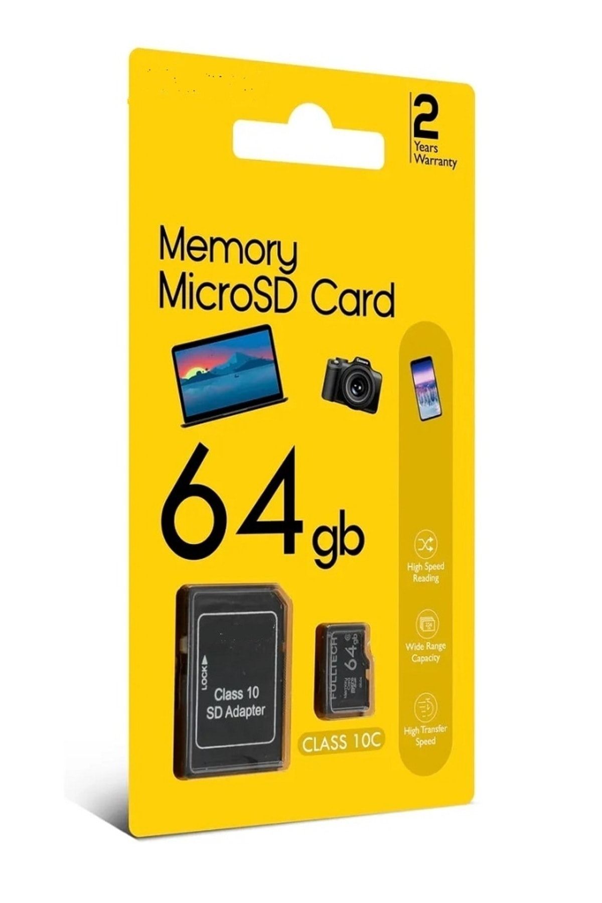 JUNGLEE CLASS 10C 64GB MİKROSD HAFIZA KARTI ADAPTÖRLÜ TFCARD HİGH TRANSFER SPEED READİNG YÜKSEK HIZLI