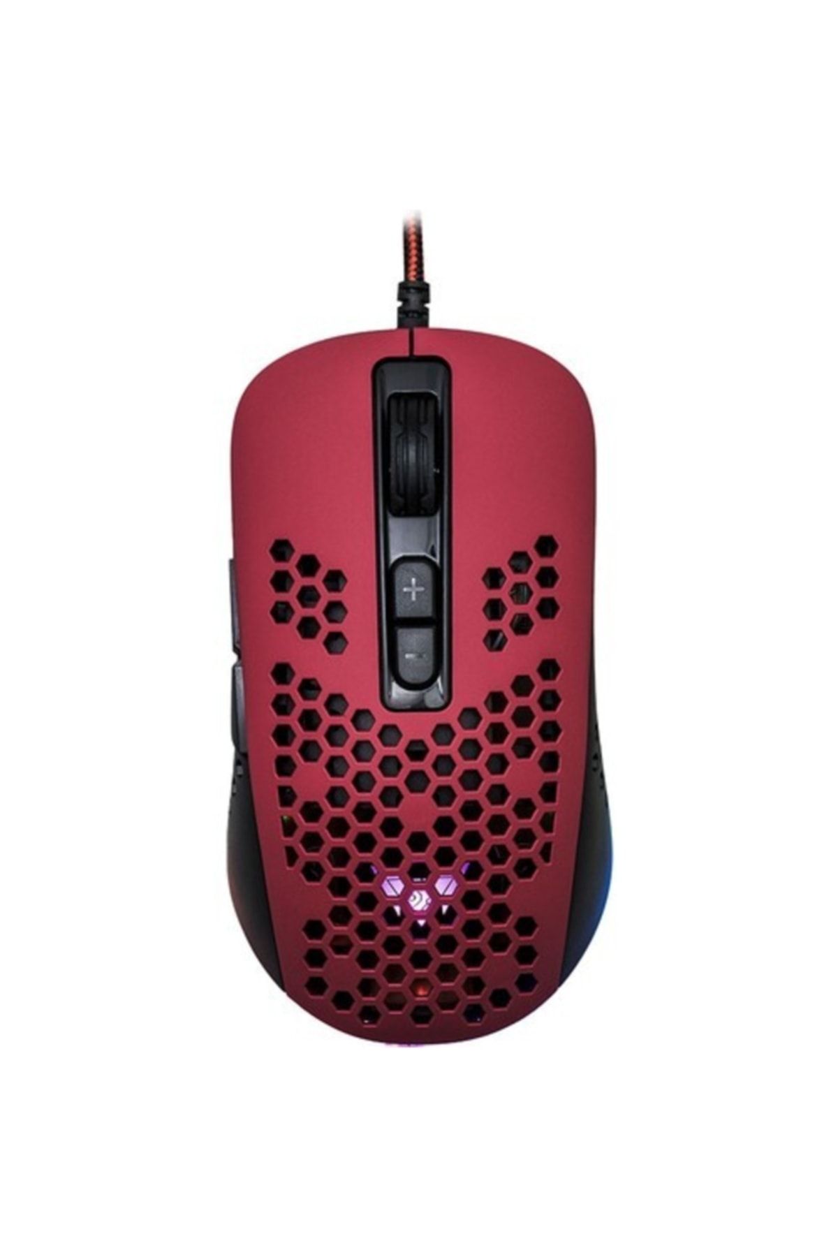 Crown Micro CMGM-11 Hive Kırmızı-RGB Aydınlatmalı, Hafif, Makrolu 6400 DPI Oyuncu Mouse