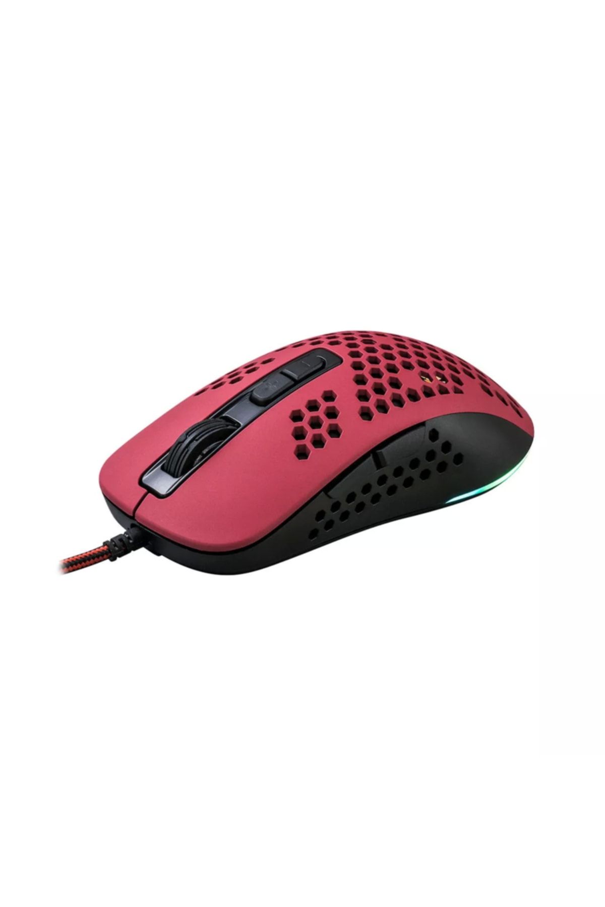 Crown Micro CMGM-11 Hive Kırmızı-RGB Aydınlatmalı, Hafif, Makrolu 6400 DPI Oyuncu Mouse