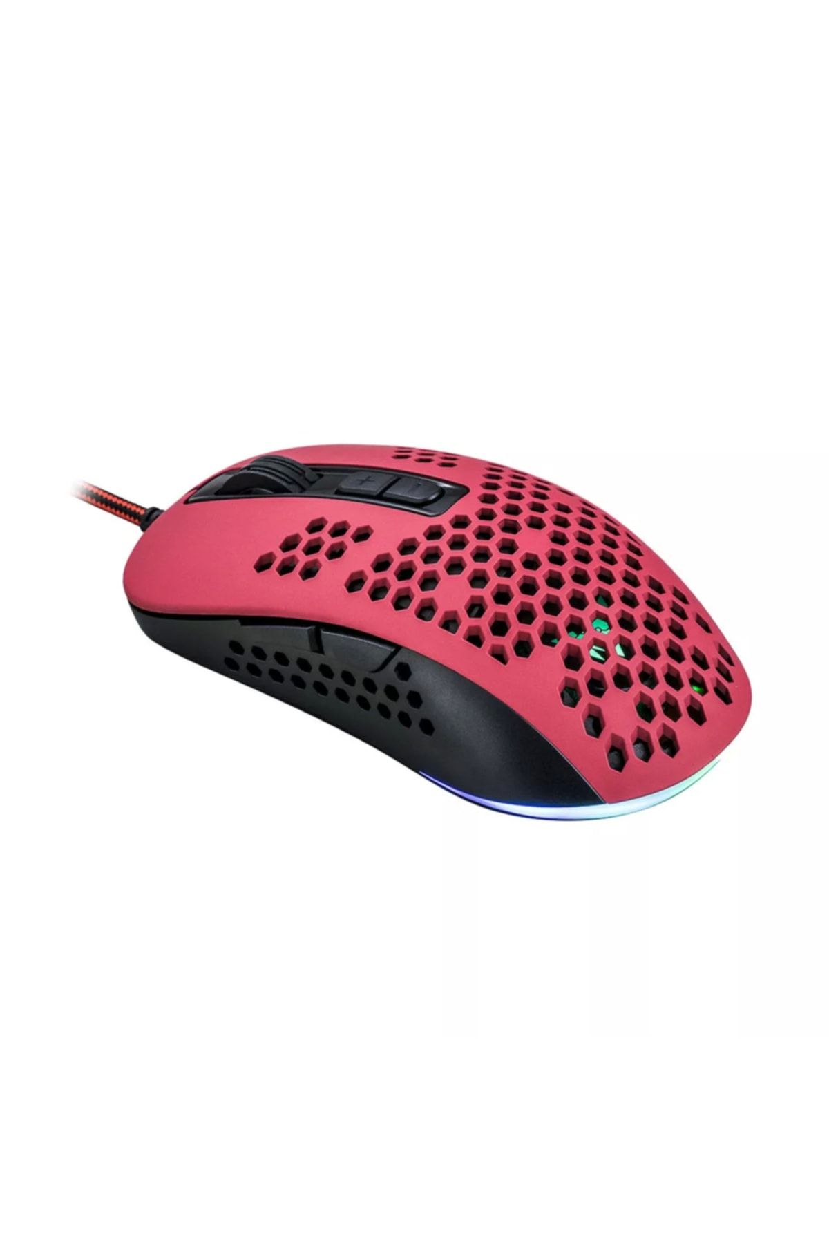 Crown Micro CMGM-11 Hive Kırmızı-RGB Aydınlatmalı, Hafif, Makrolu 6400 DPI Oyuncu Mouse