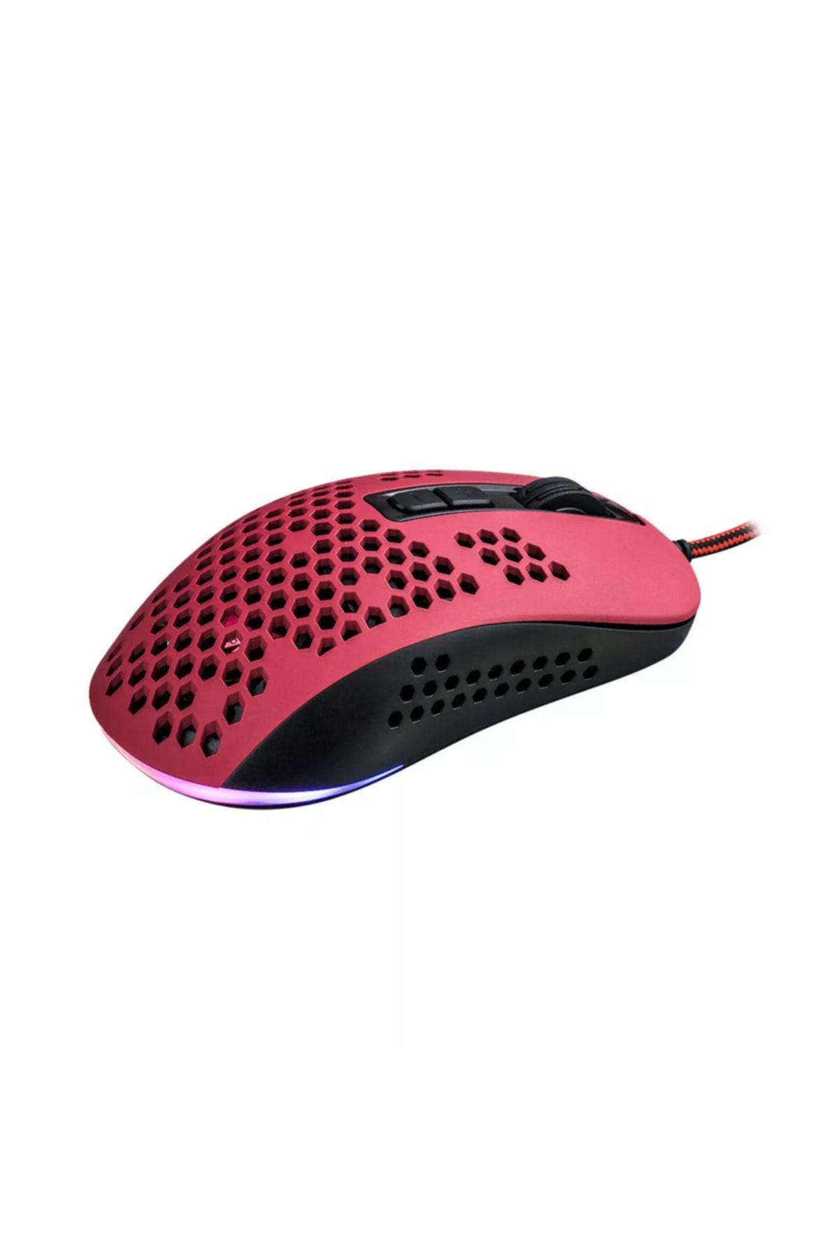 Crown Micro CMGM-11 Hive Kırmızı-RGB Aydınlatmalı, Hafif, Makrolu 6400 DPI Oyuncu Mouse