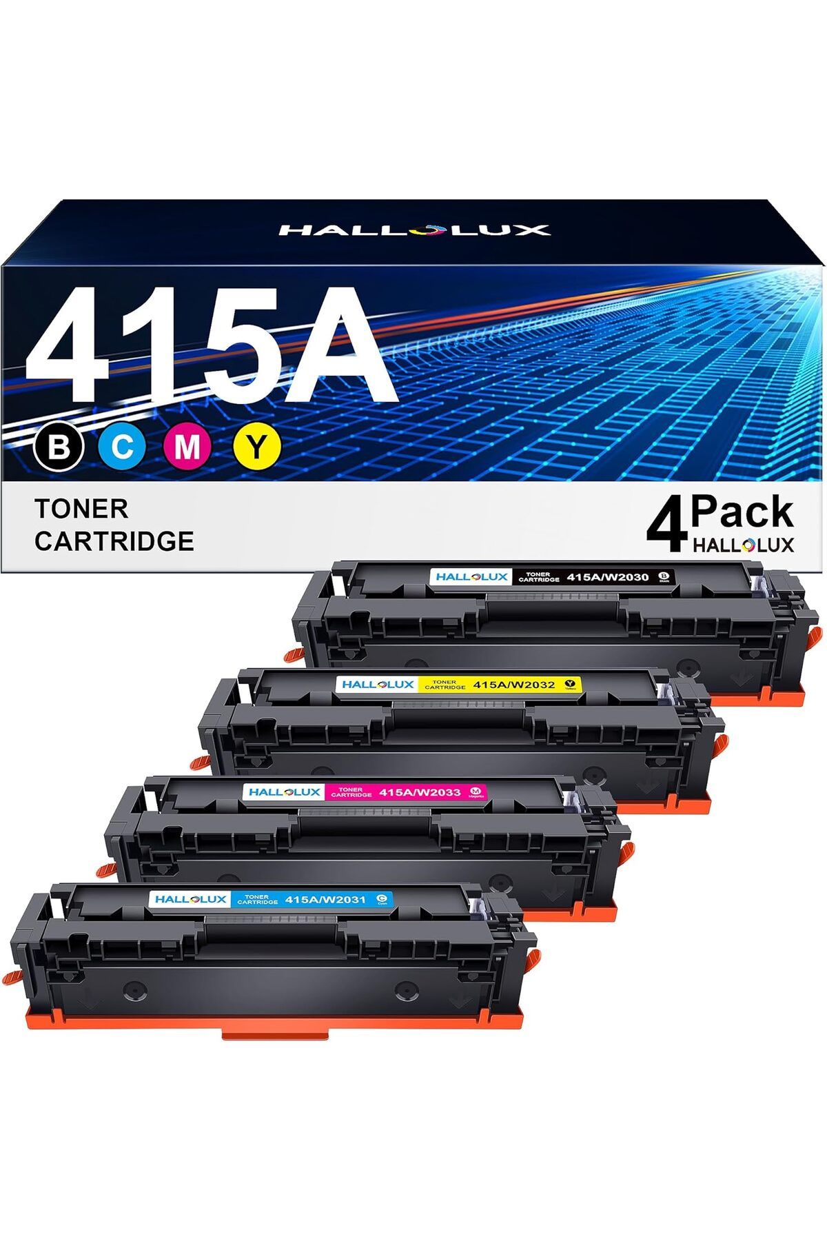 HP Color MUADİL Pro M479fnw M479fdw M479fdn M479dw M454dw M454dn (Black Cyan Magenta Yellow, ÇİPLİ)