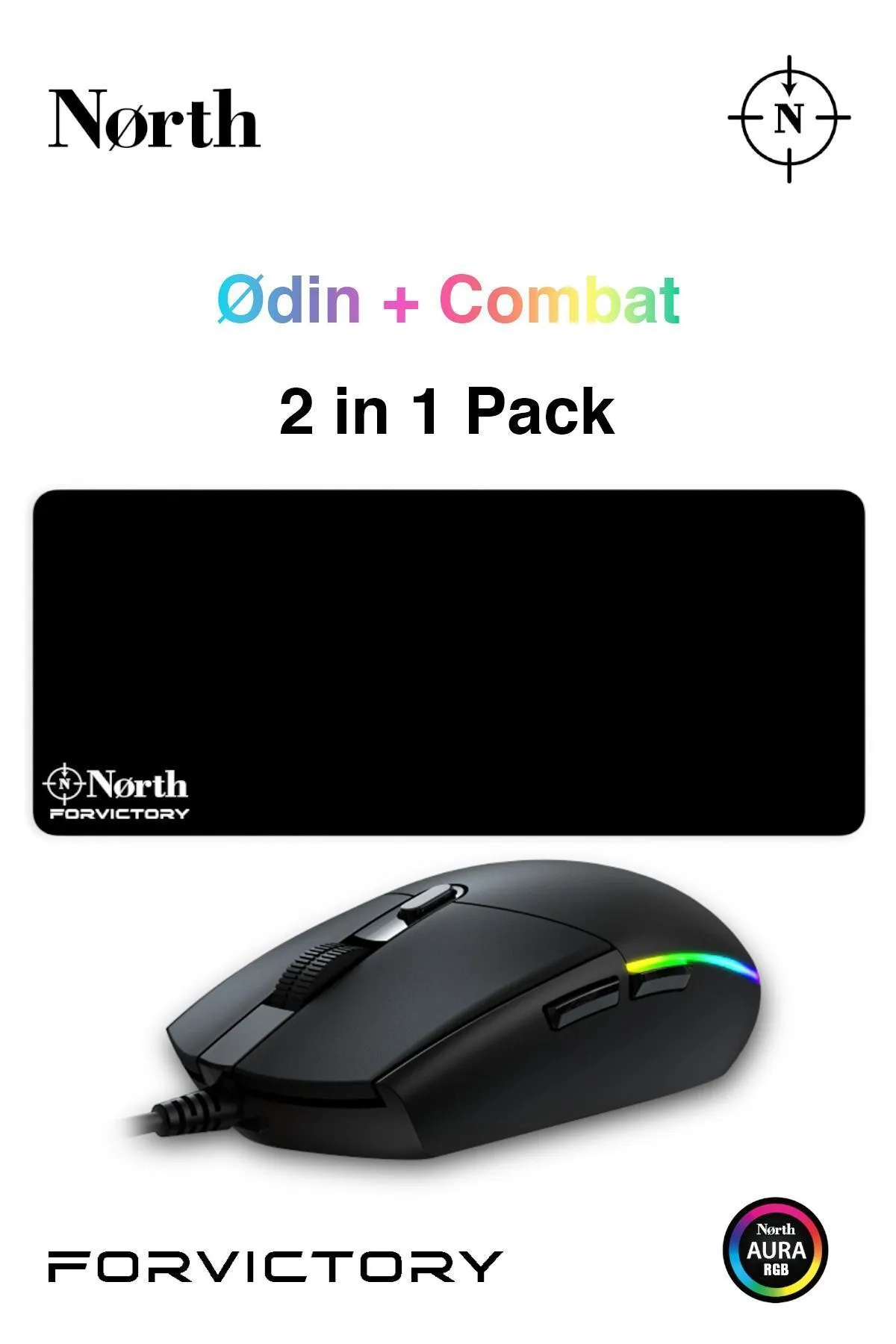 Genel Markalar Combat Gaming Mouse + Odin Oyuncu Mousepad Gaming Bundle