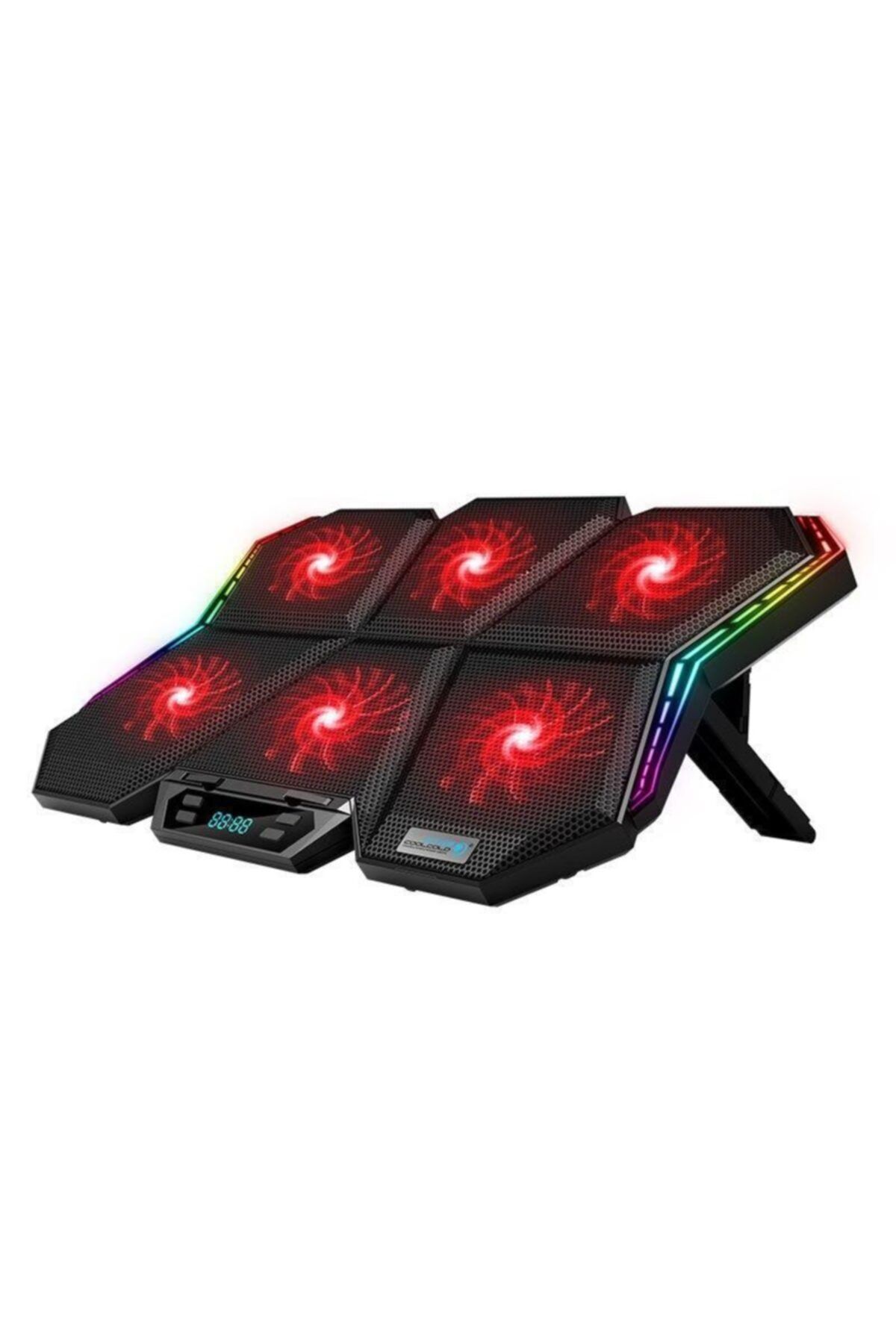 DailyTech Coolcold Led K40 6 Fanlı 17 Inç Rgb Laptop Notebook Soğutucu Stand