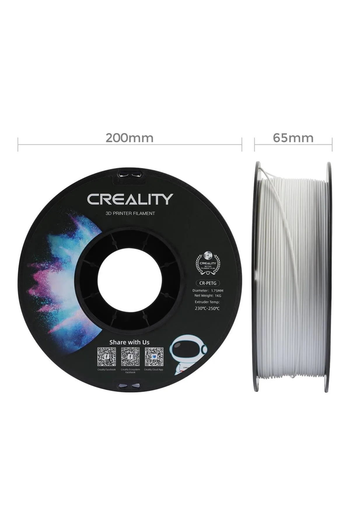 Creality Cr-Petg Beyaz Filament 1.75mm 1000Gr