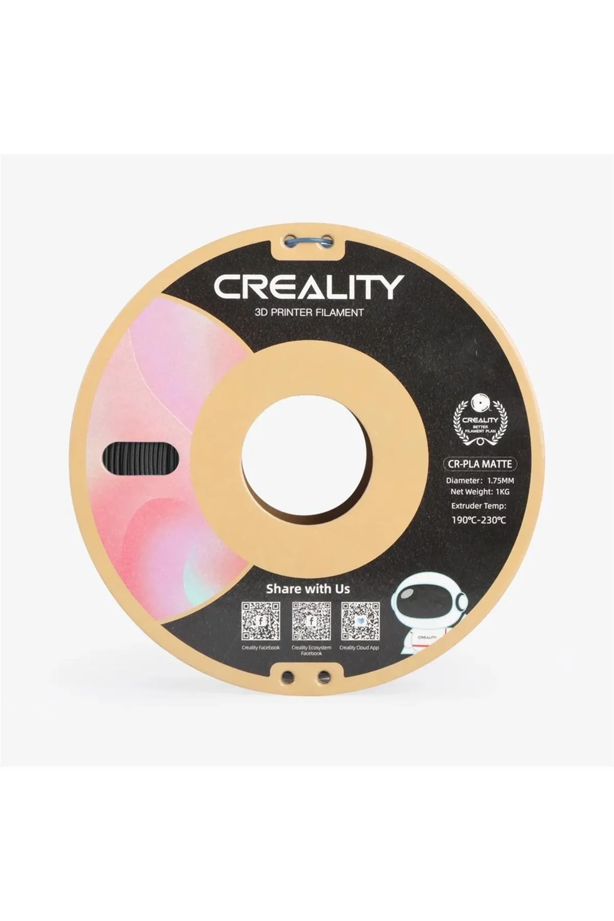 Creality Cr-Pla Mat Çilek Kırmızısı 1.75mm Pla 3D Baskı Filamenti 1Kg