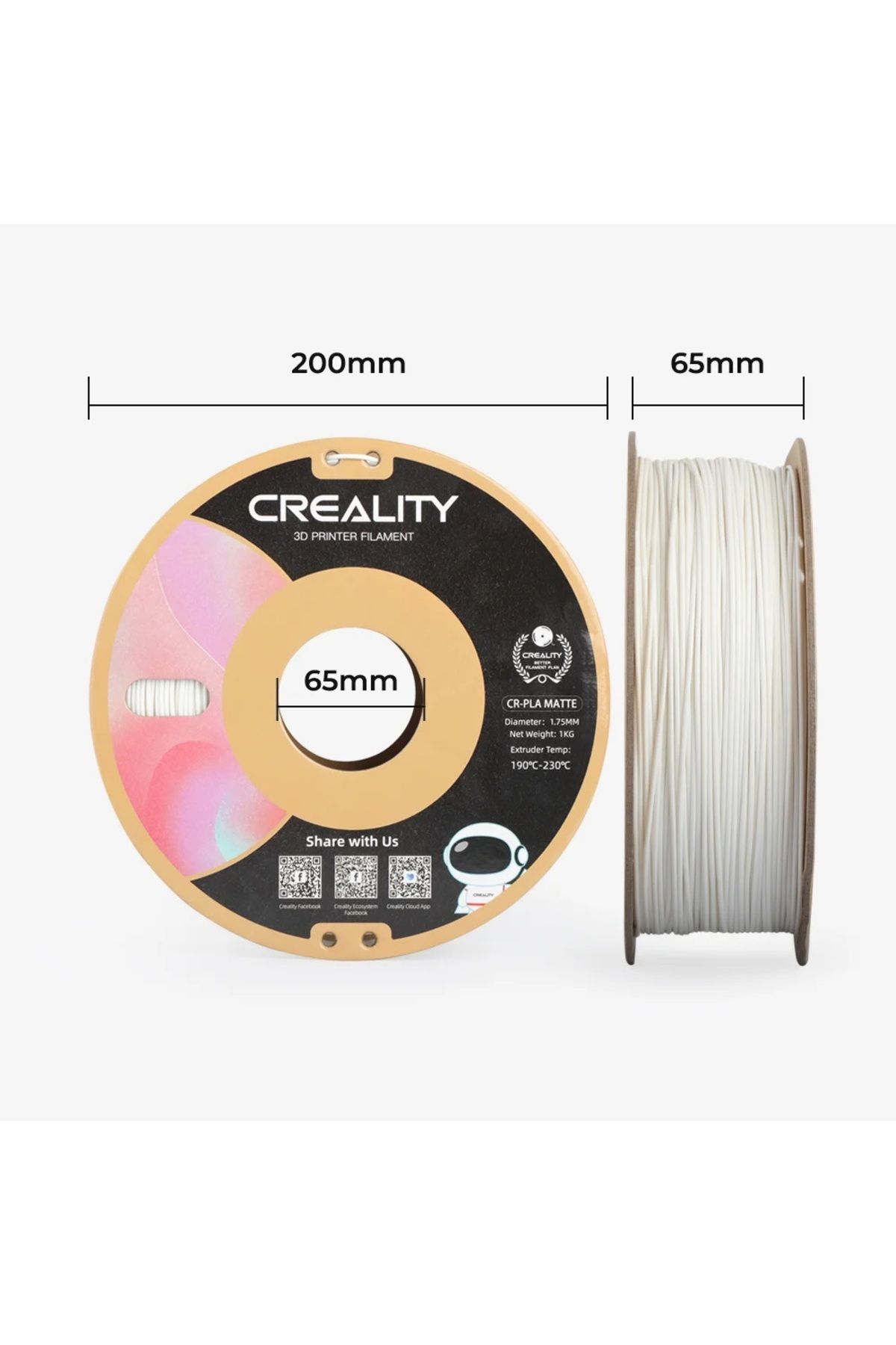 Creality Cr-pla Matte Filament Çilek Kırmızısı 1.75mm 1kg