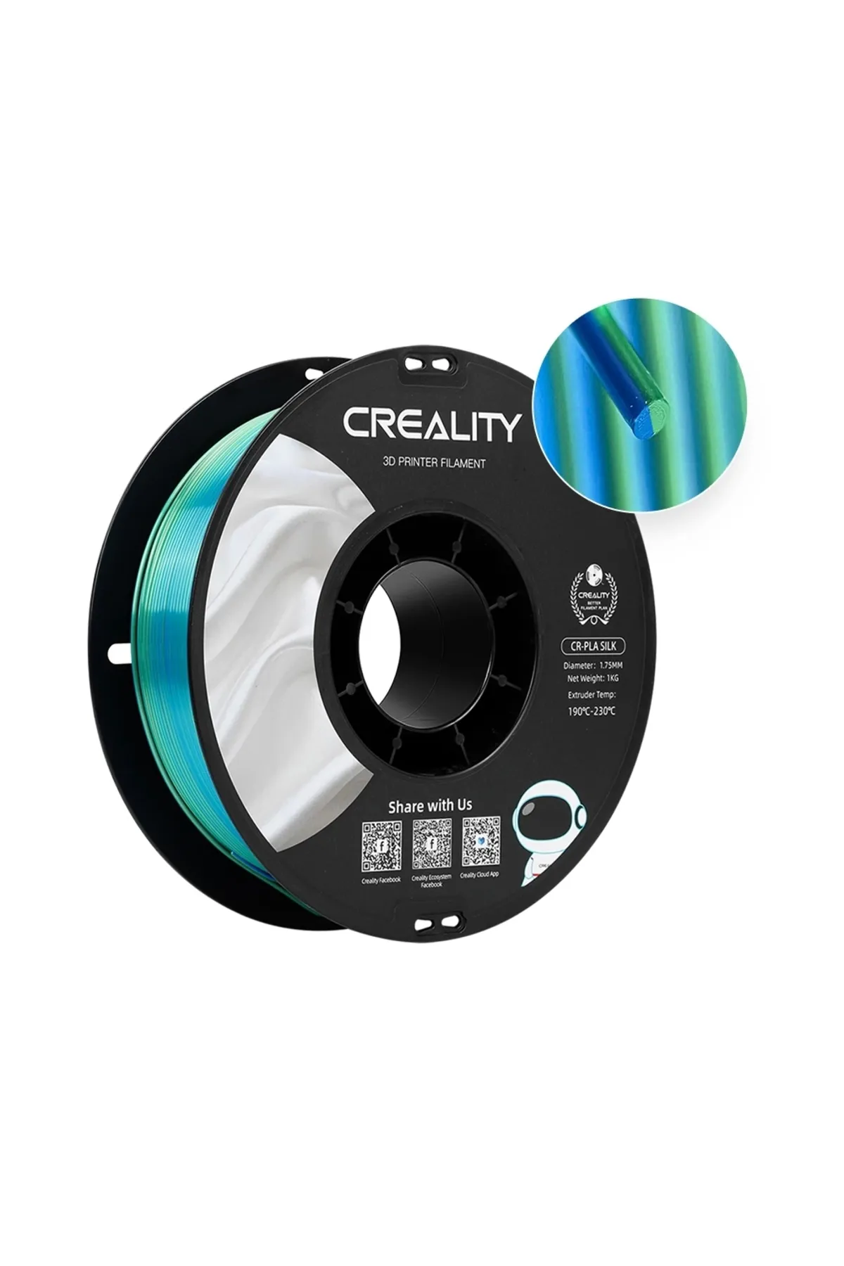 Creality Cr-silk Mavi Yeşil Filament 1kg 1.75mm