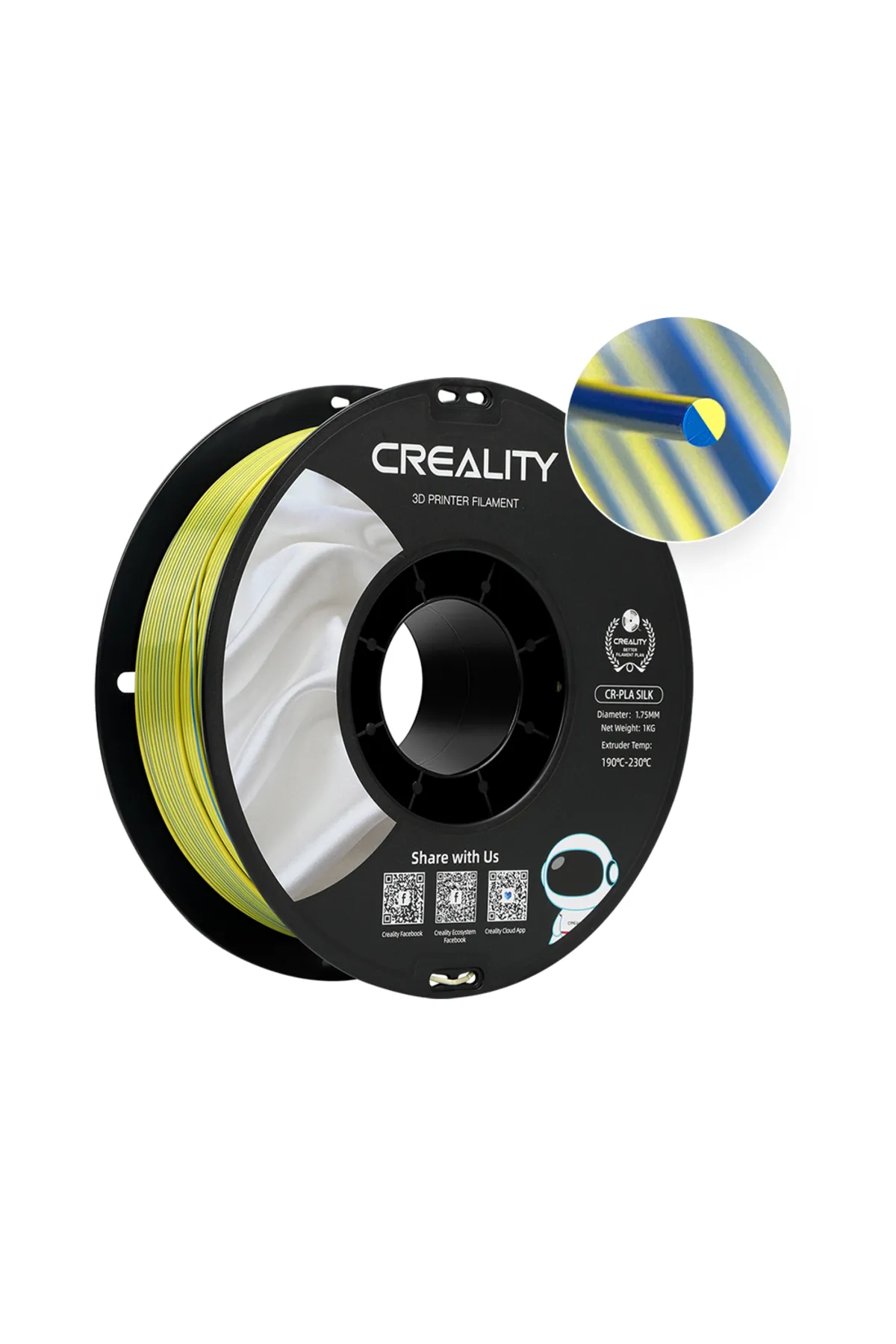 Creality Cr-sılk Filament Sarı Mavi 1.75mm 1kg