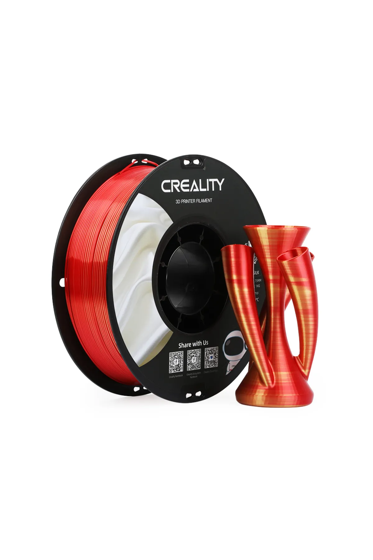 Creality Cr-sılk Pla Filament Altın-kırmızı Çift Renk 1.75mm 1kg