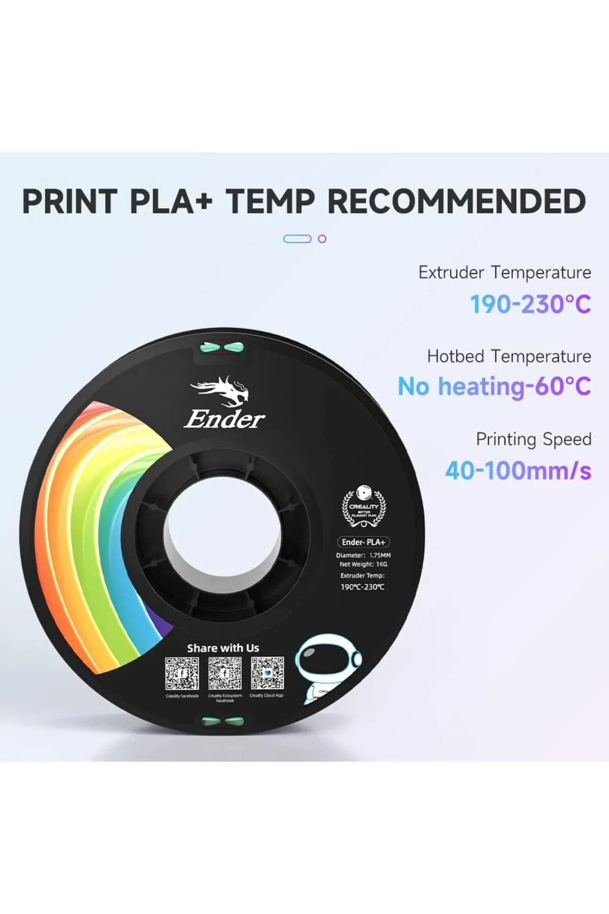 CREALITY 3D Creality Ender Pla Filament Yeşim 1.75mm 1kg