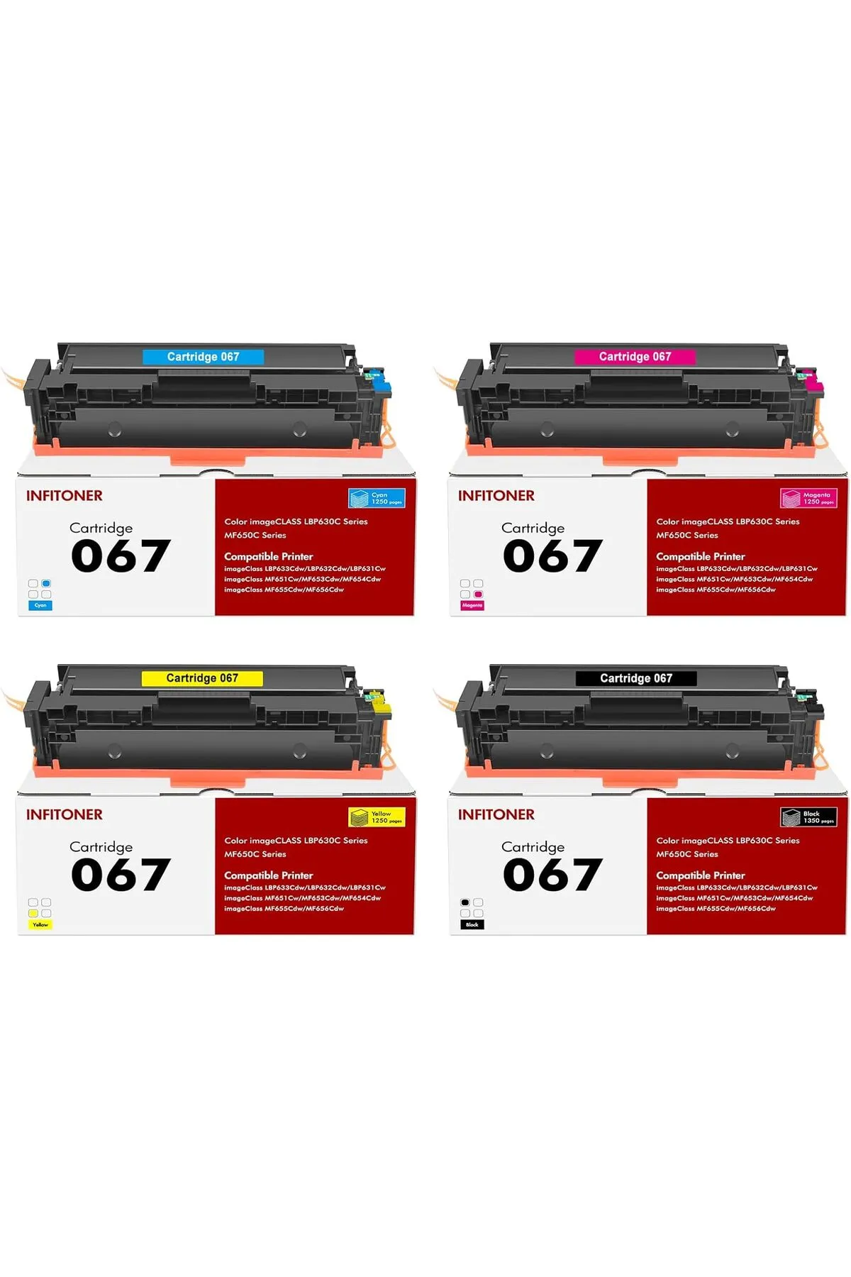 Canon CRG-067 Muadil 4LÜ SET -LBP631/MF651CDW/MF655CDW/MF657CDW