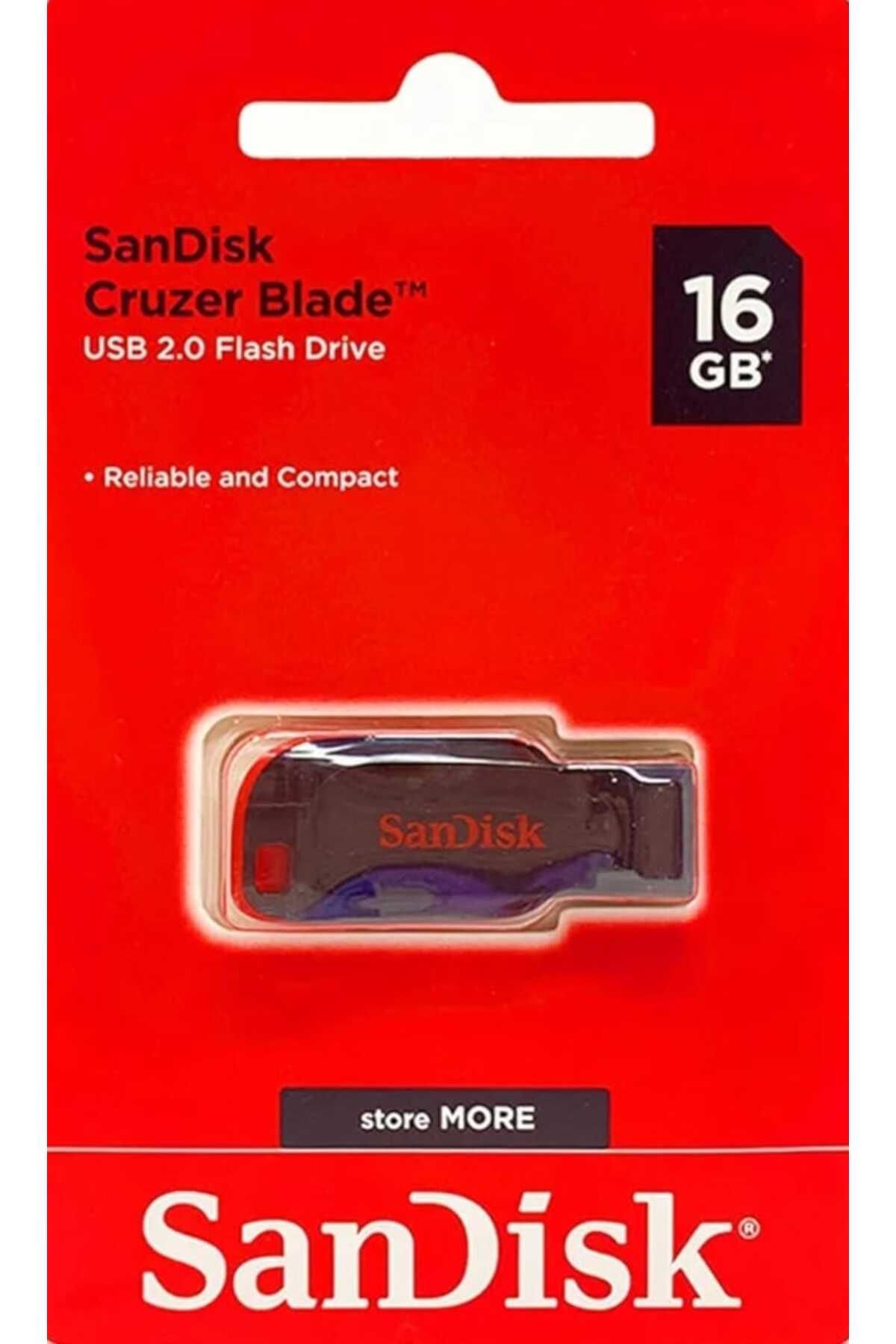 Sandisk Cruzer Blade USB 2.0 Flash Bellek 16Gb / 32Gb / 64Gb