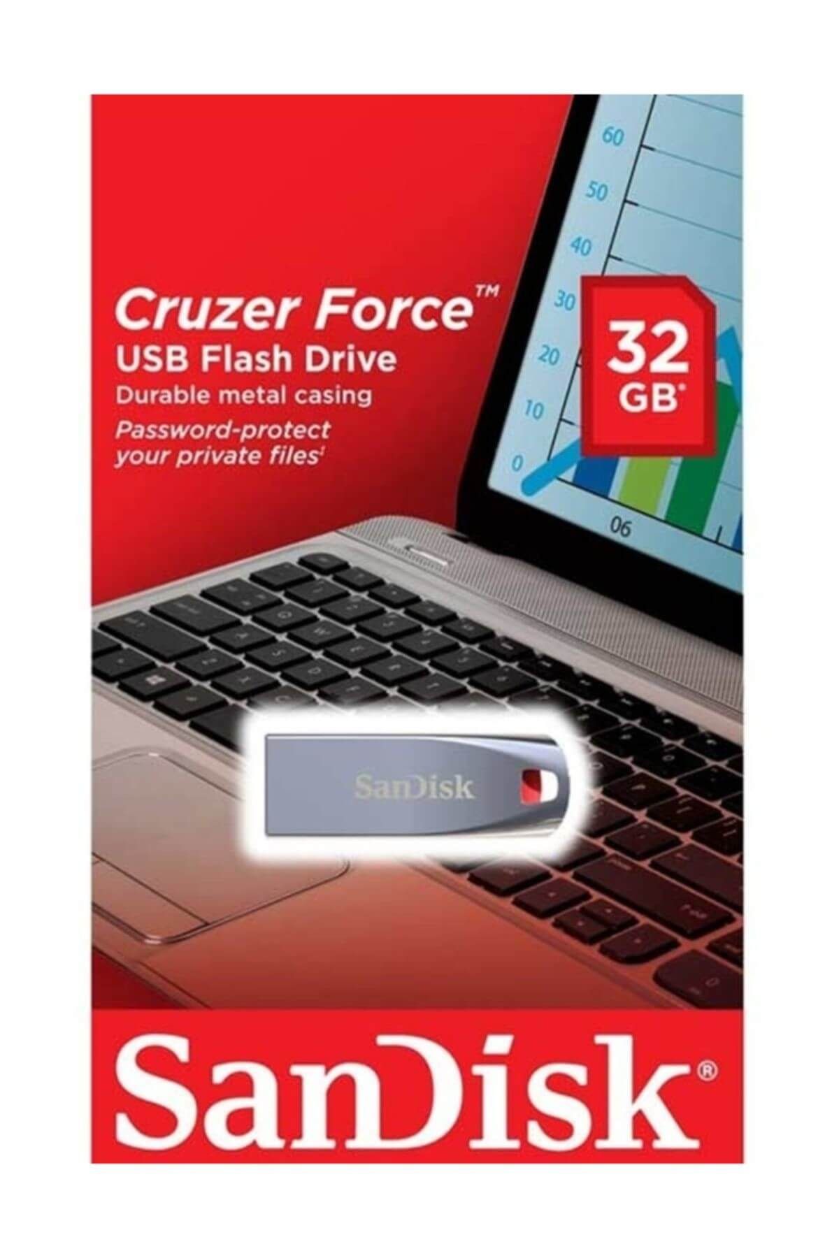 Sandisk Cruzer Force USB 2.0 Metal Usb Bellek 32GB SDCZ71-032G-B35