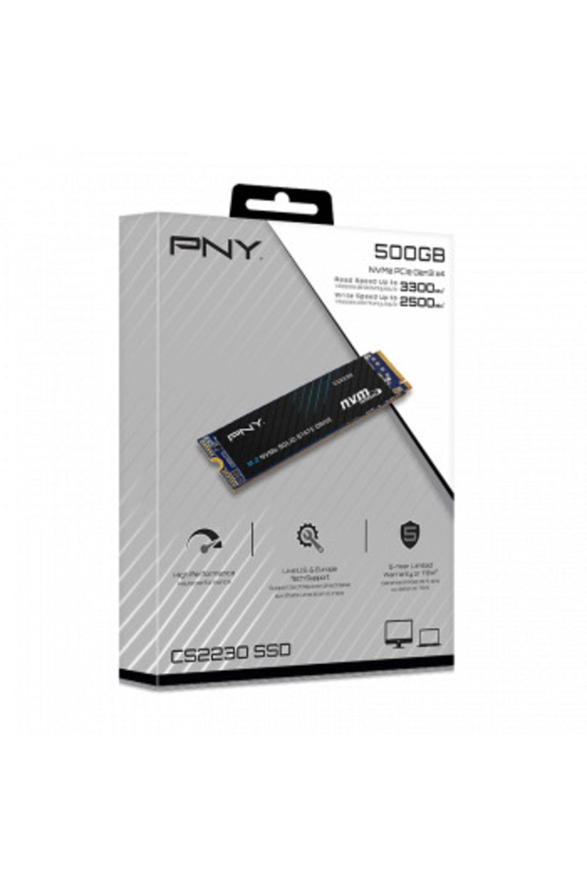 PNY Cs2230 500 Gb 3300/2500 Nvme Pcıe M.2 Ssd (M280CS2230-500-RB)