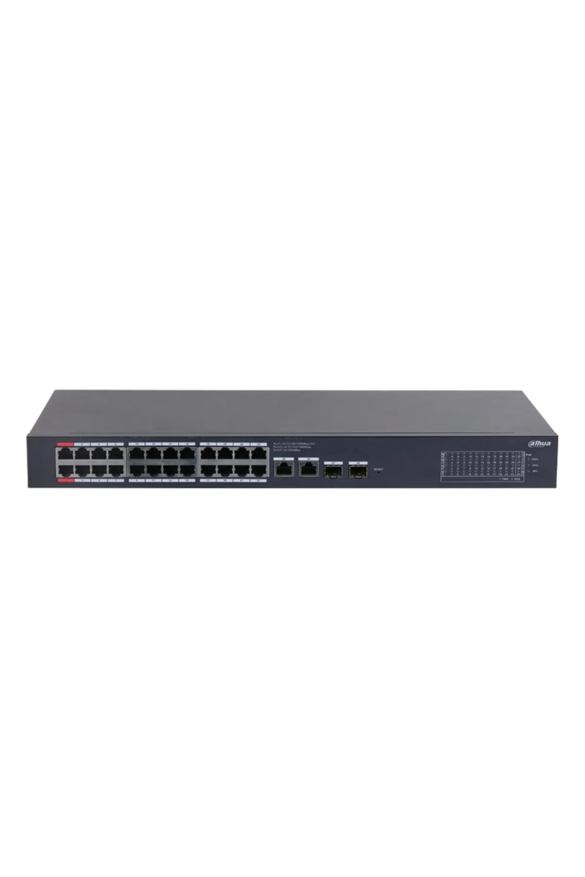 Dahua Cs4228-24gt-240 28port, Gigabit, 24 Port Poe, 240w, 2 Port Uplink, 2 Port Sfp Gigabit Combo,