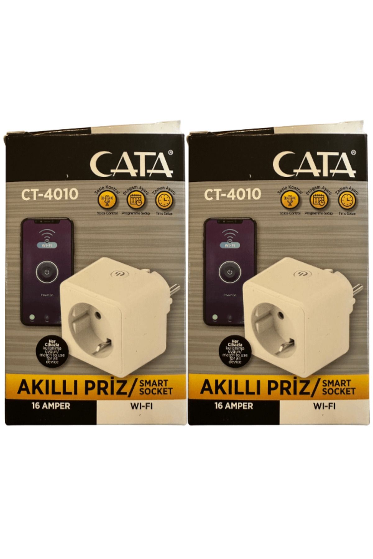 Cata CT-4010 Wifi Üzerinden Kontrol Edilebilen Akıllı Priz (2 Adet)