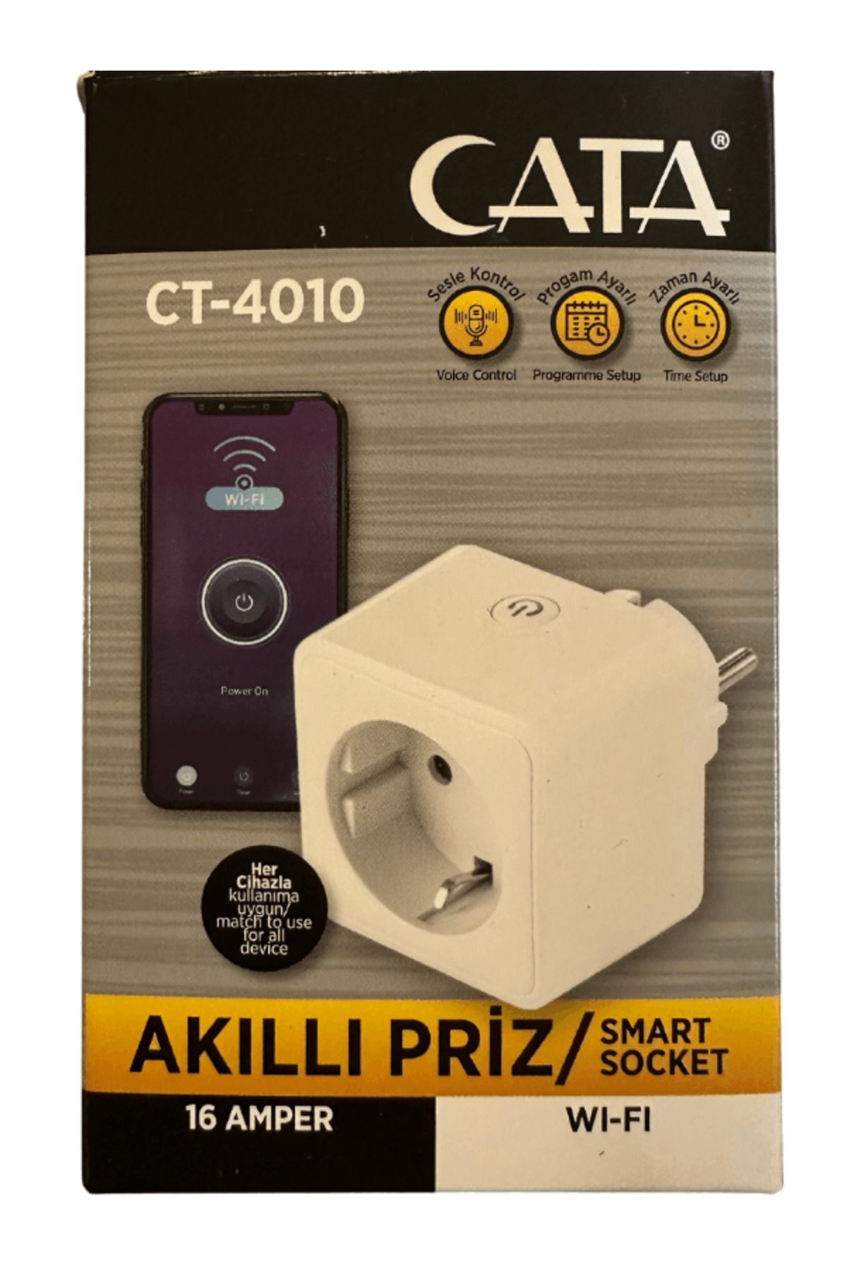 Cata CT-4010 Wifi Üzerinden Kontrol Edilebilen Akıllı Priz (2 Adet)