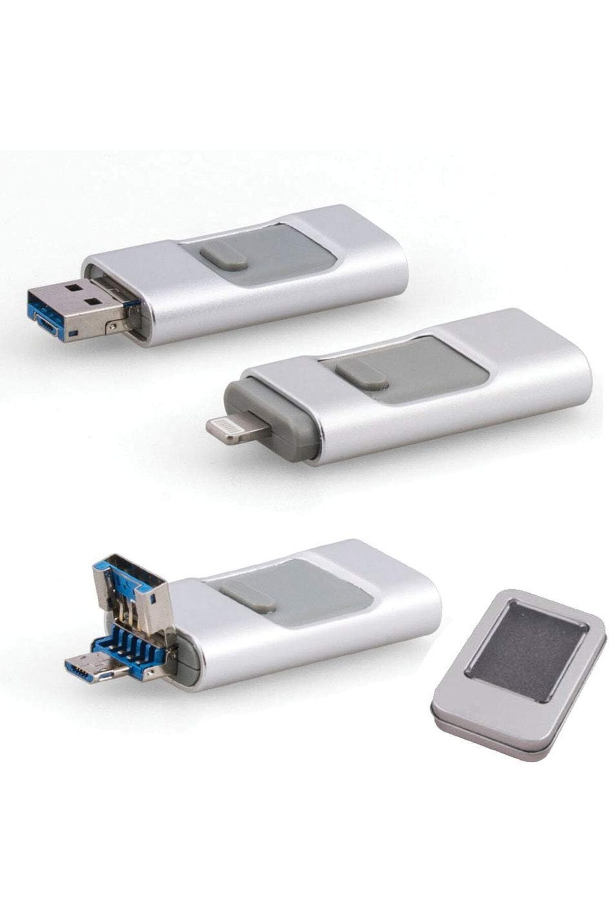 Cetking ctkg 202 USB 2.0 Bellek, 16 GB, Lightning, OTG, Type-C, Micro SD vE Kart Okuyucu shopselstreny 87847