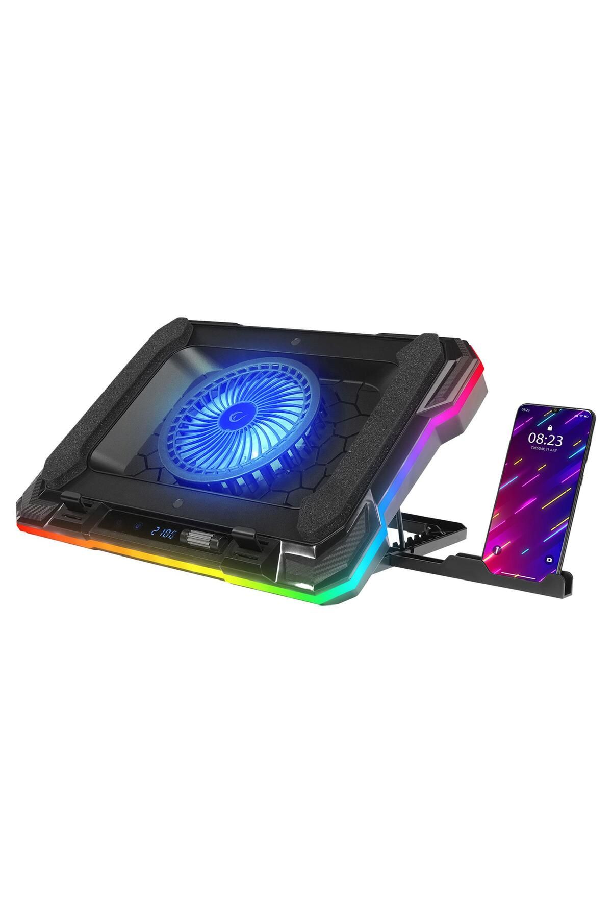 Rampage Cyclone S49 RGB Fanlı 14"-19'' LED Ekranlı Notebook Soğutucu